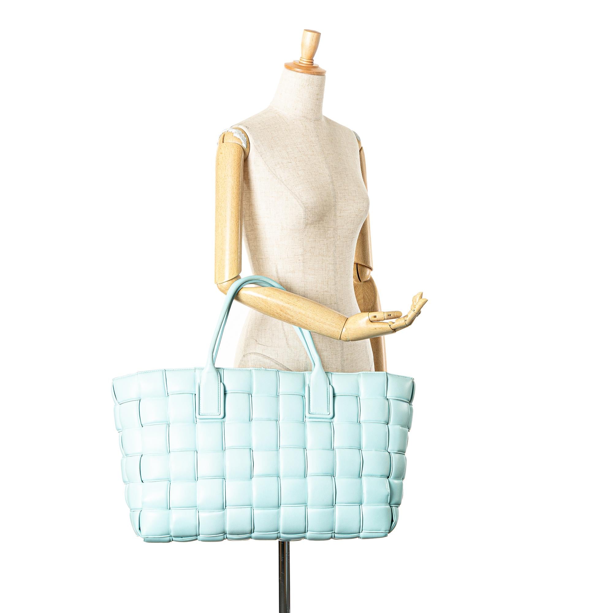 Bottega Veneta Large Lambskin Intreccio Padded Tote