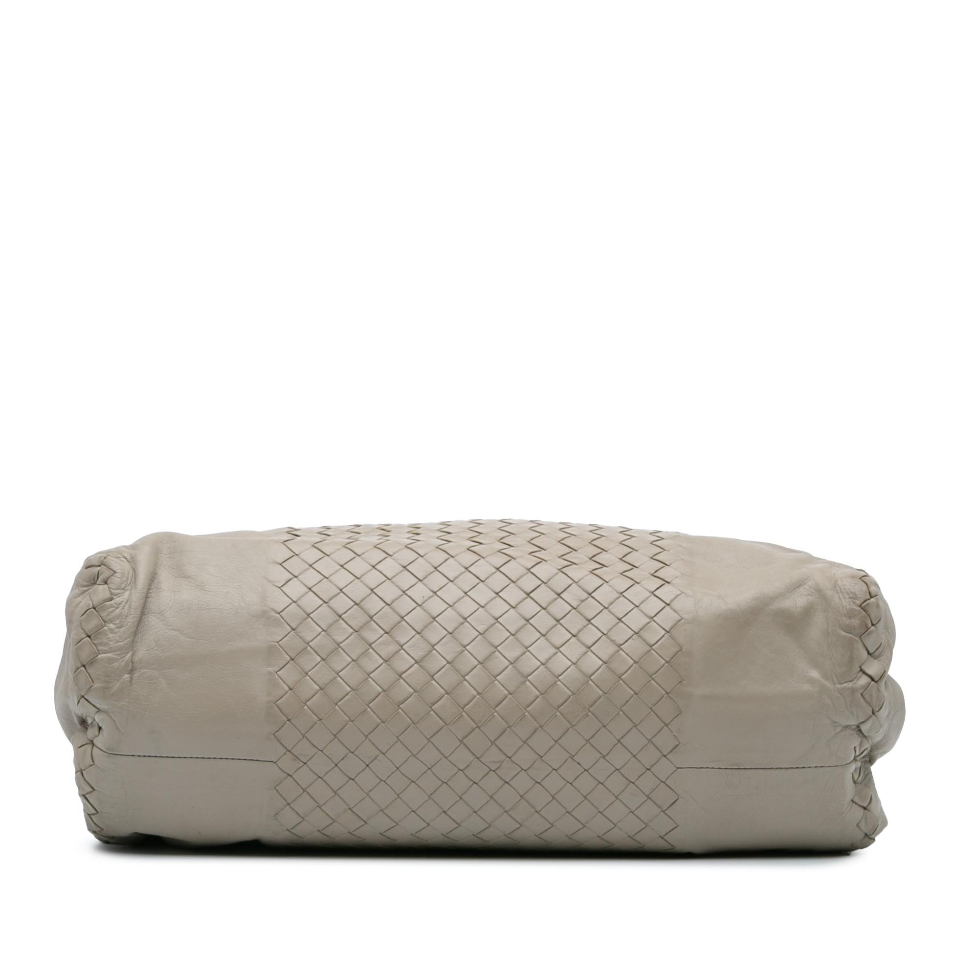 Bottega Veneta Large Leather Intrecciato Leggero Satchel