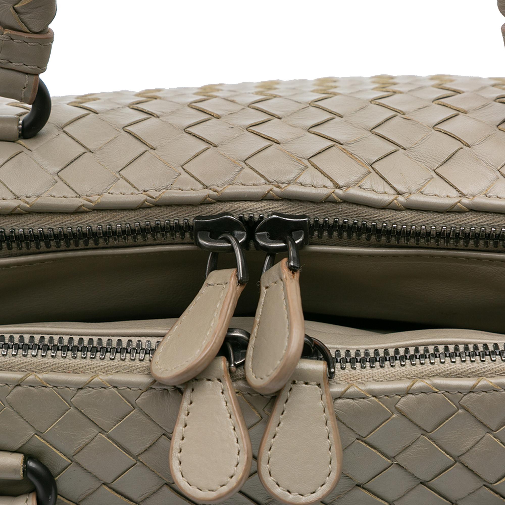 Bottega Veneta Large Leather Intrecciato Leggero Satchel