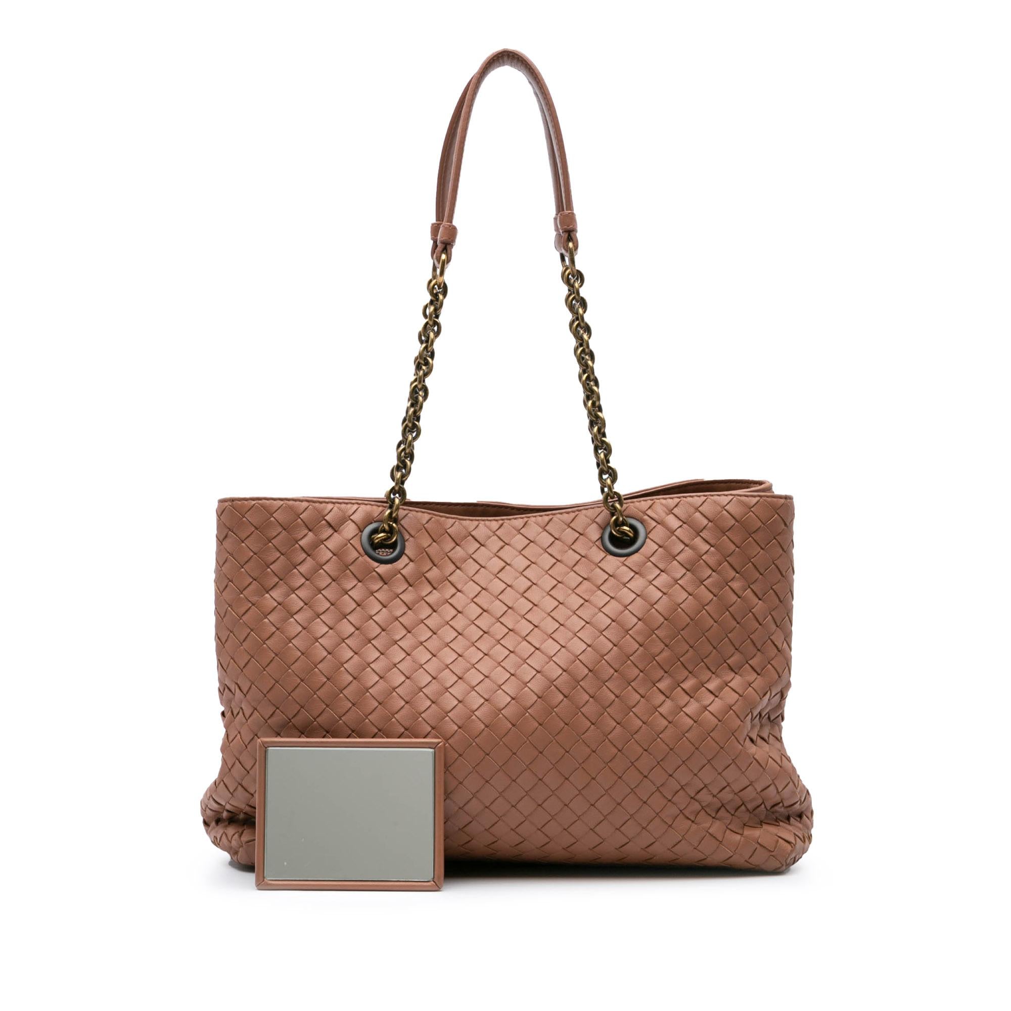 Bottega Veneta Large Nappa Intrecciato Classic Chain Strap Tote