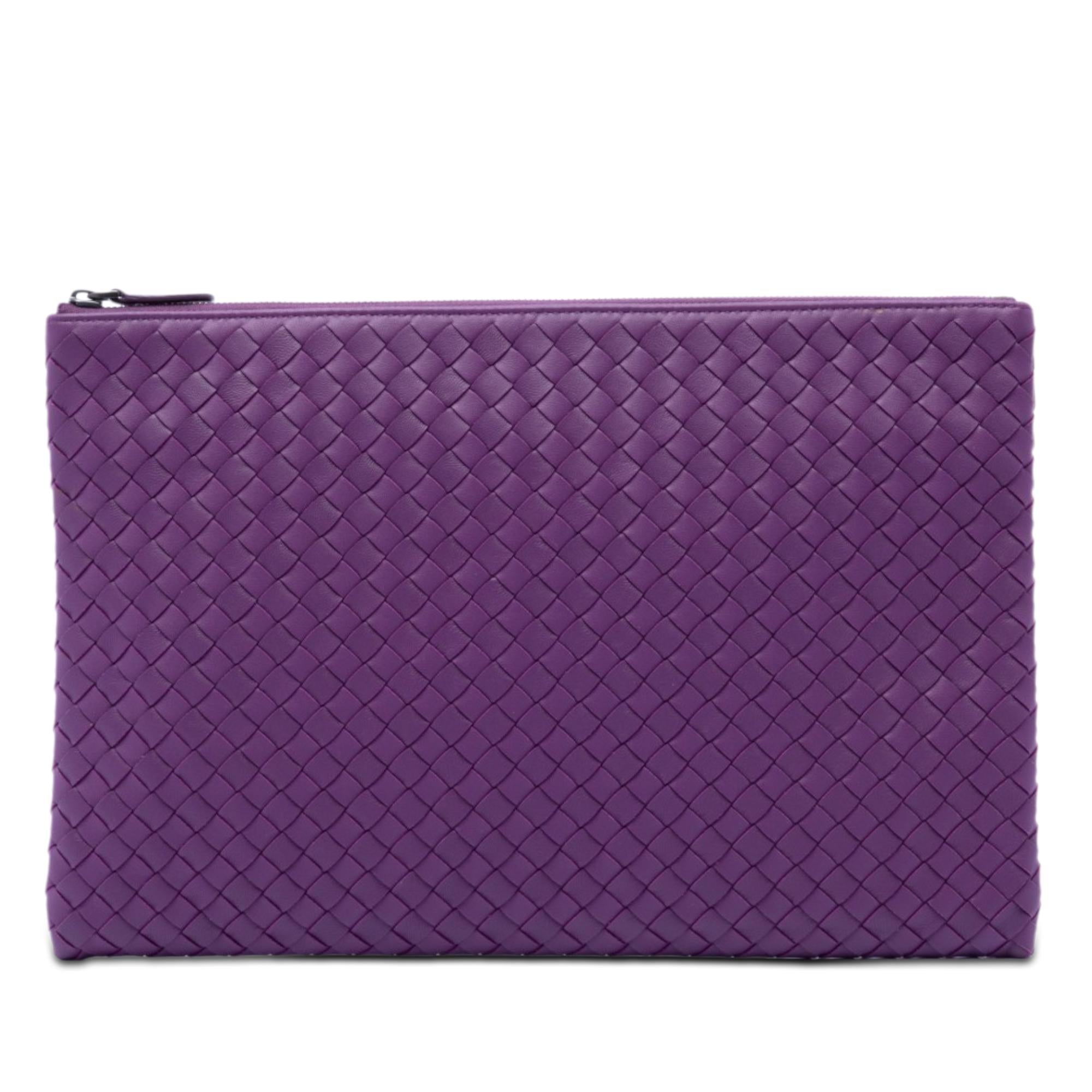 Bottega Veneta Large Nappa Intrecciato Flat Zip Biletto Pouch