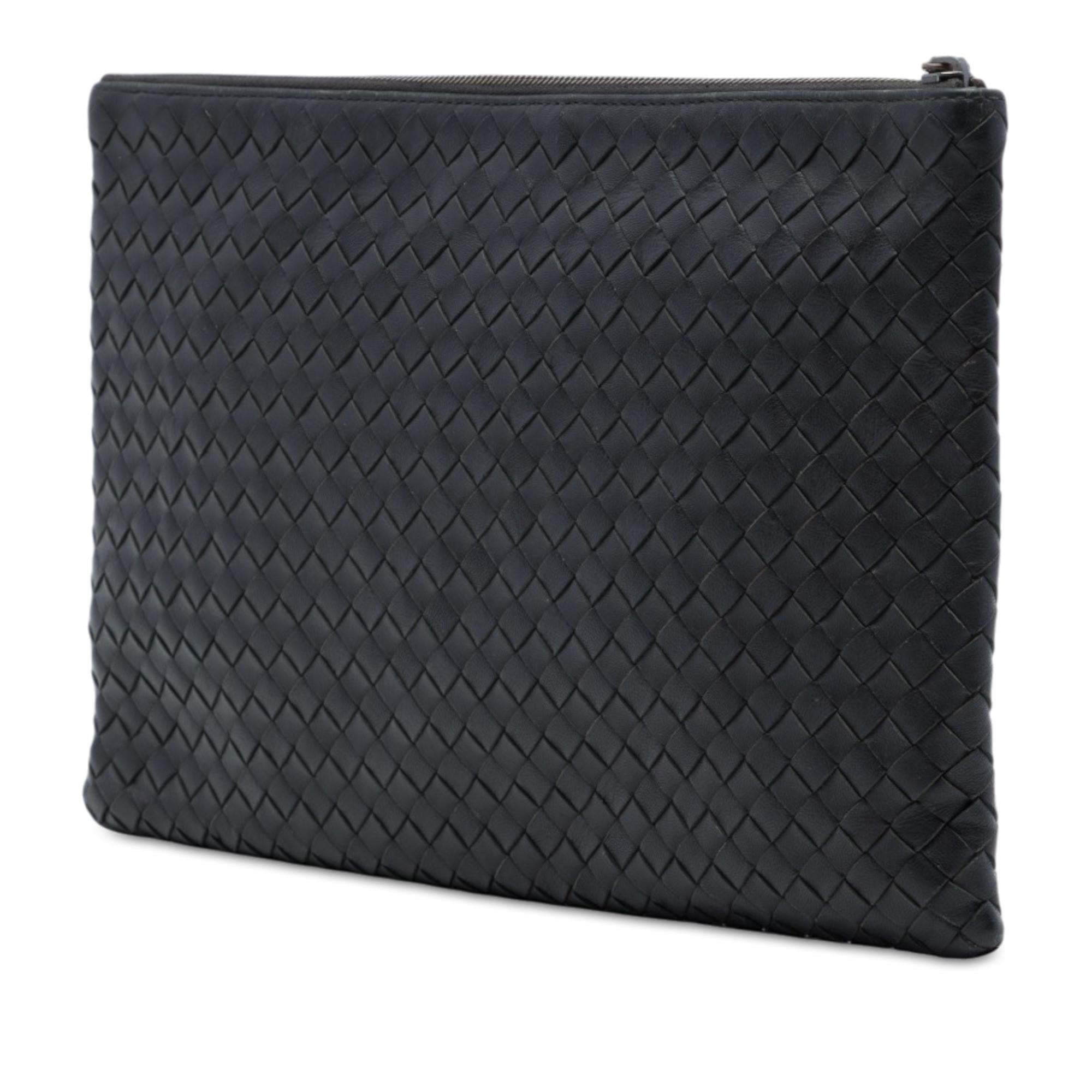 Bottega Veneta Large Nappa Intrecciato Flat Zip Biletto Pouch