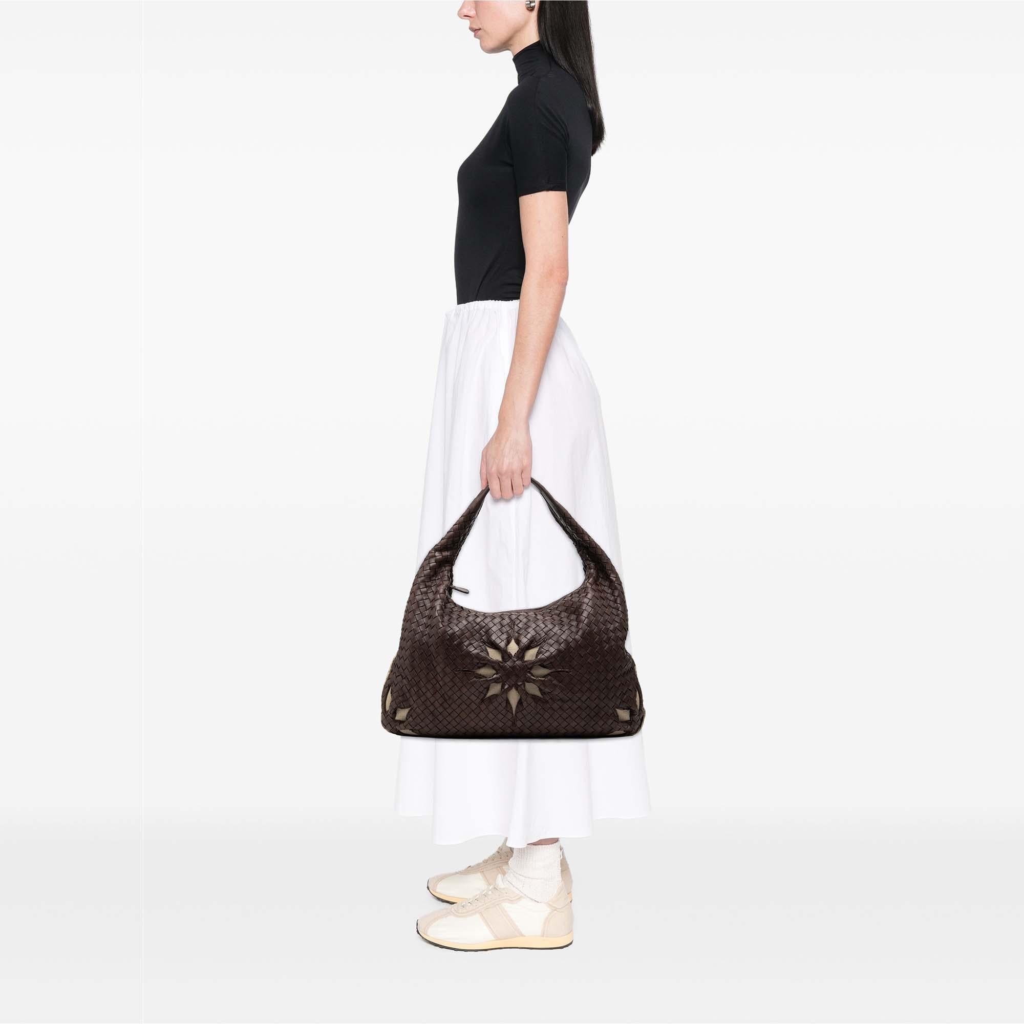 Bottega Veneta Large Nappa Intrecciato Floral Cutout Veneta Hobo
