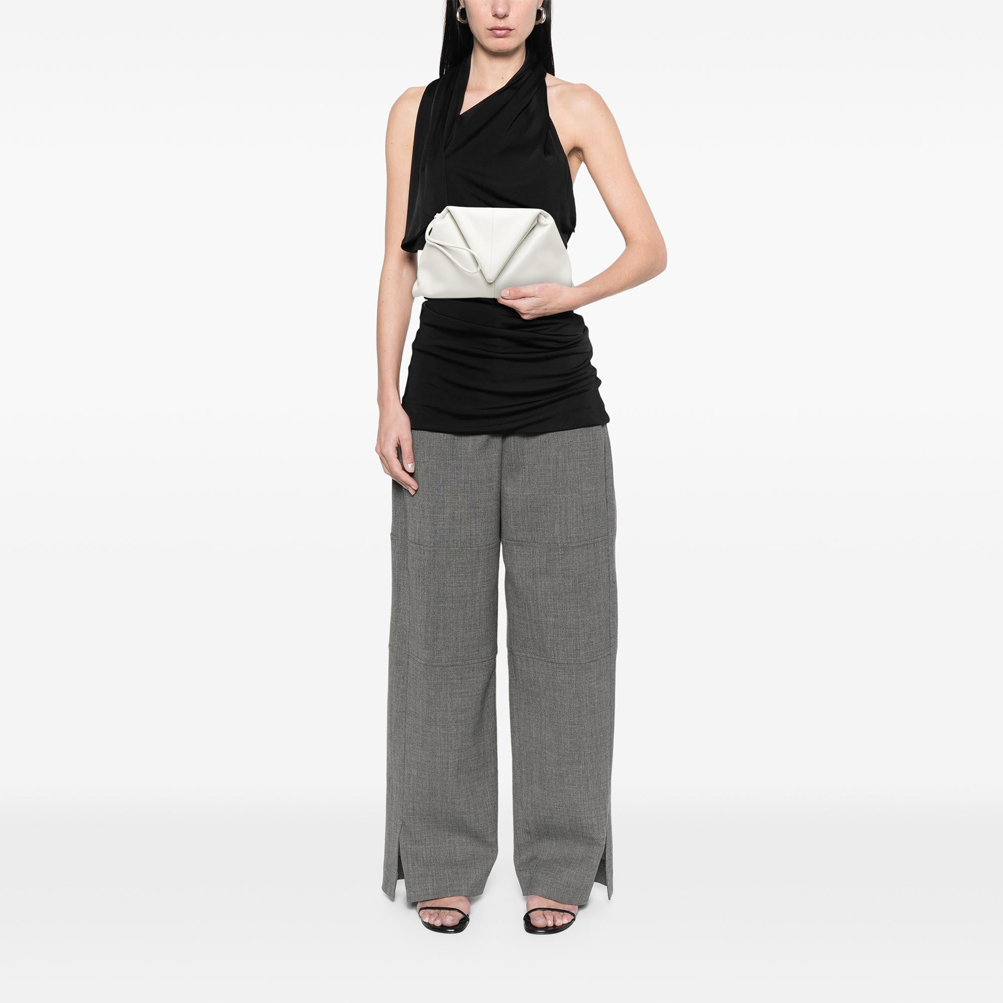 Bottega Veneta Leather BV Trine Angular Clutch