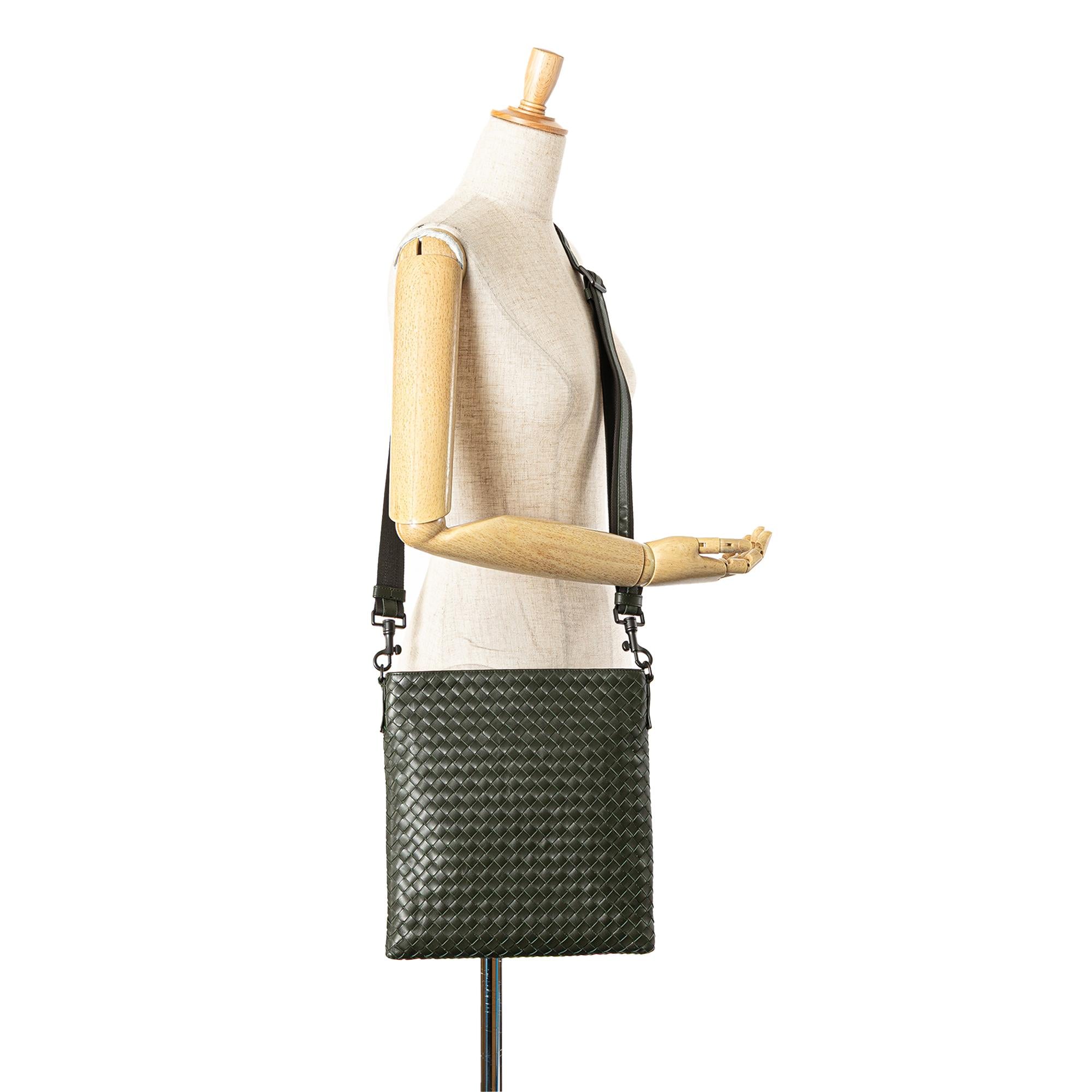 Bottega Veneta Leather Intrecciato Crossbody