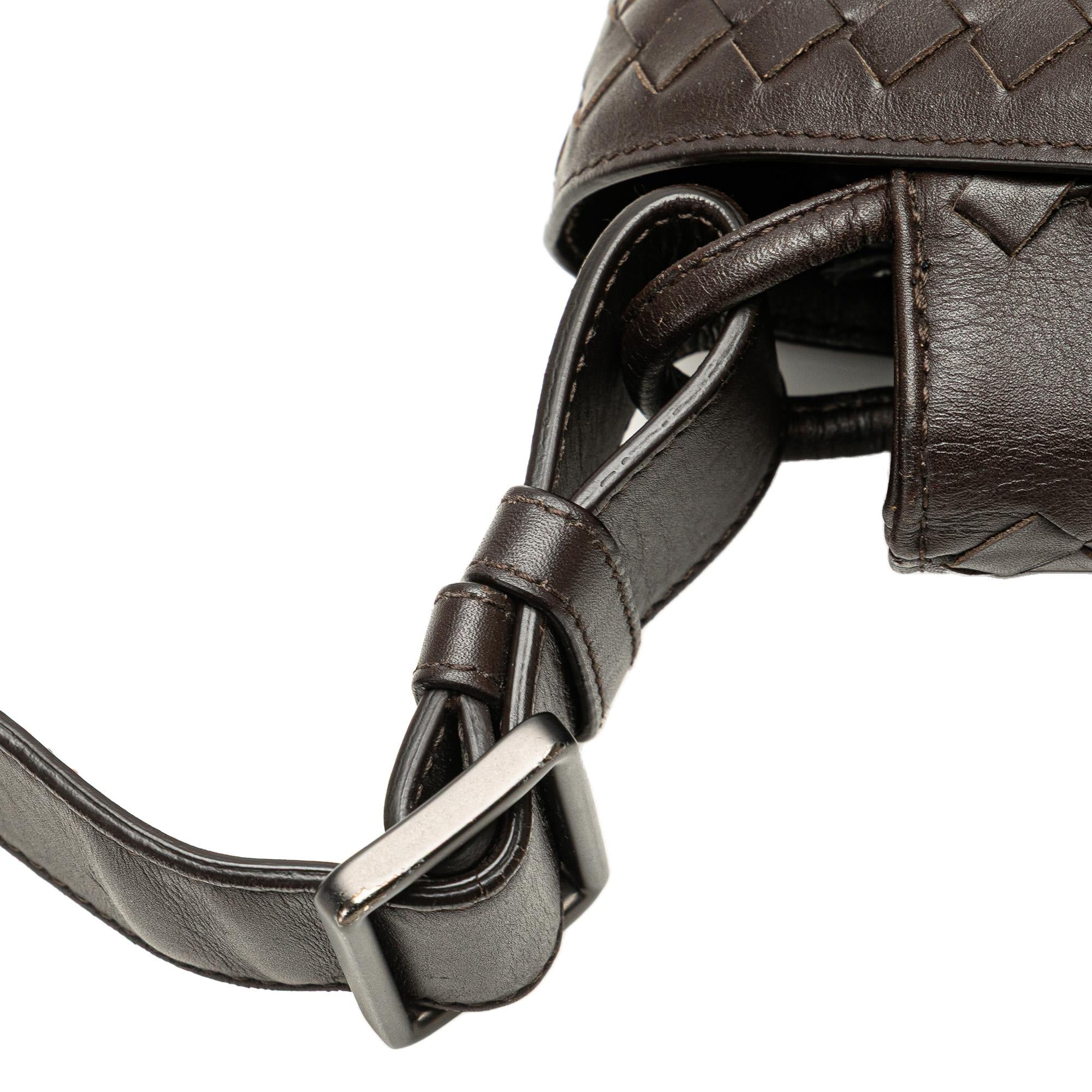 Bottega Veneta Leather Intrecciato Flap Crossbody