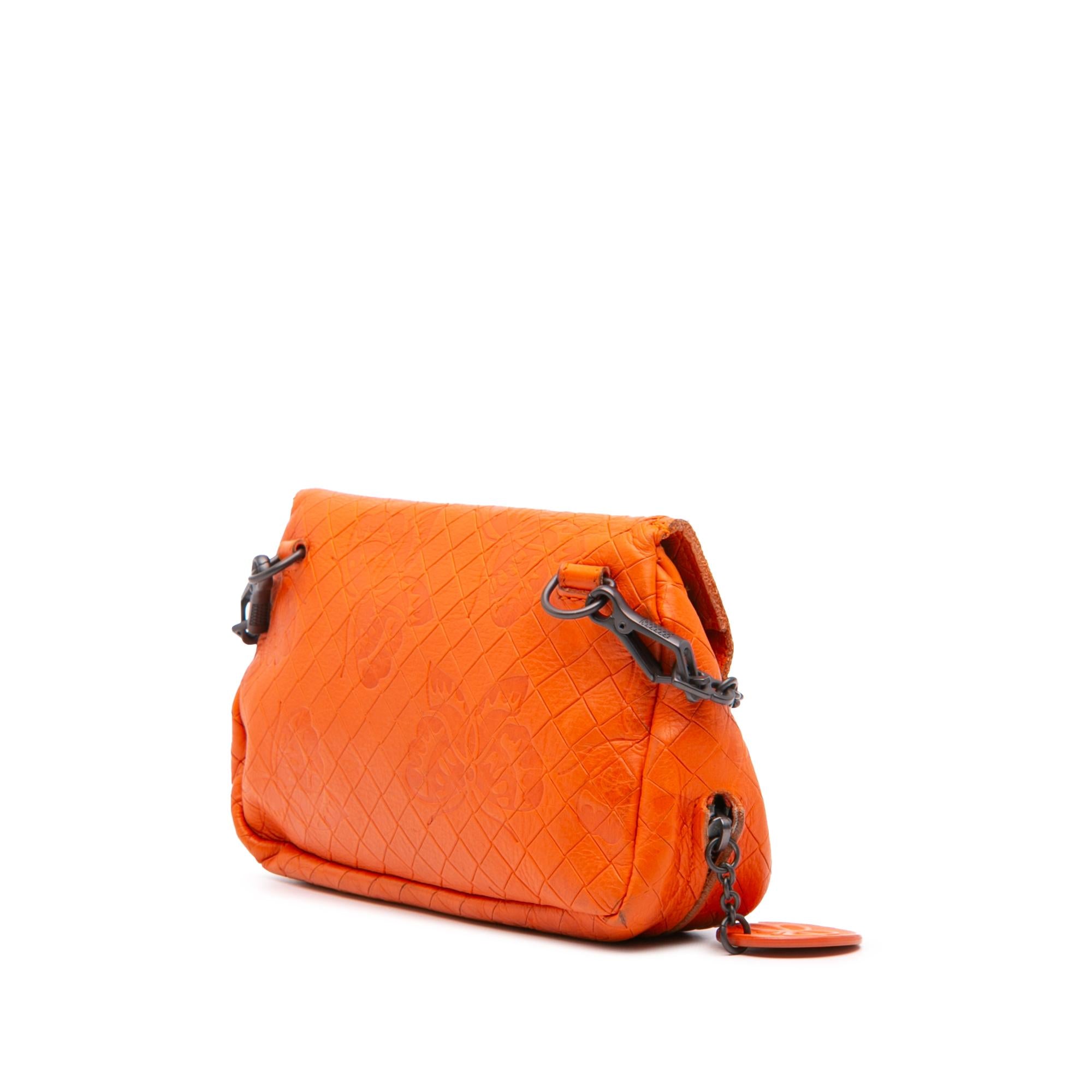 Bottega Veneta Leather Intrecciomirage Butterfly Chain Flap Crossbody
