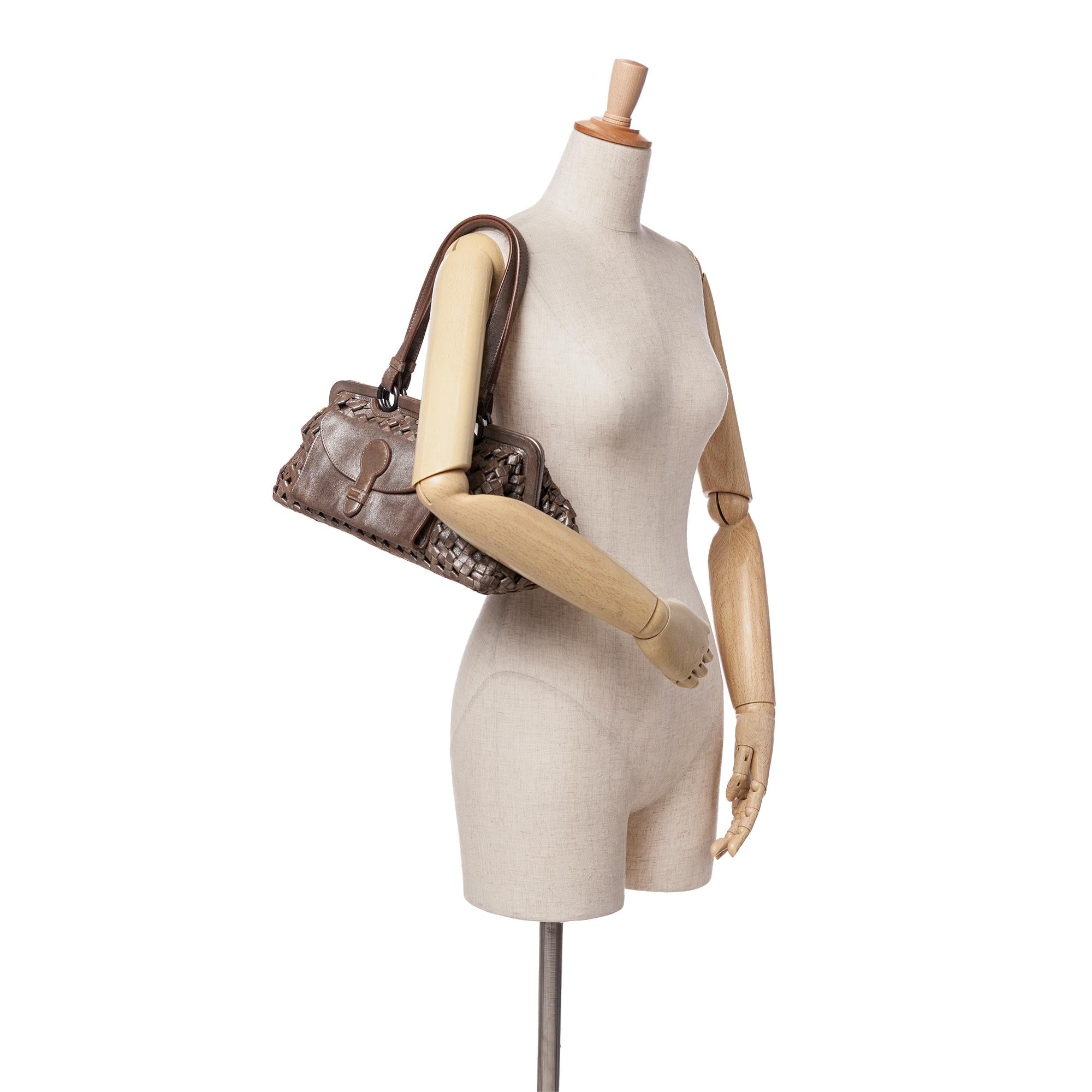 Bottega Veneta Limited Edition Intrecciato Frame Shoulder Bag