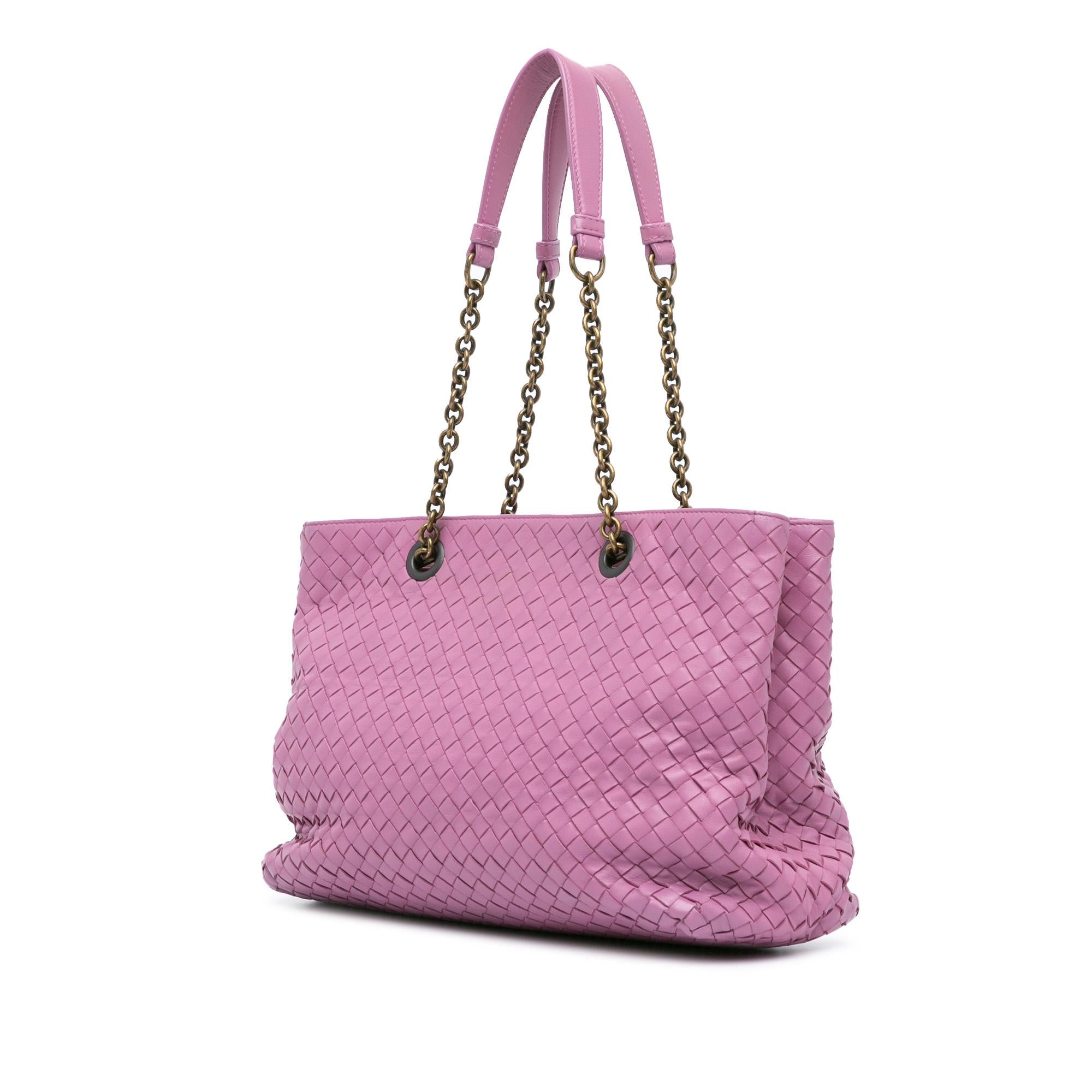 Bottega Veneta Medium Intrecciato Double Chain Tote