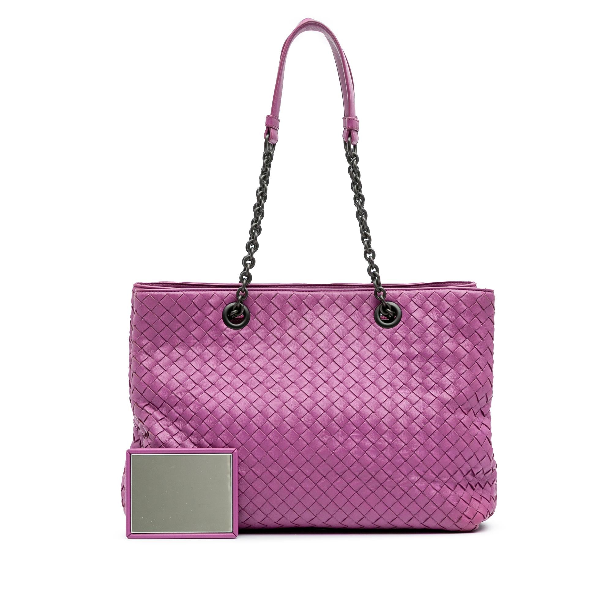 Bottega Veneta Medium Nappa Intrecciato Double Chain Tote
