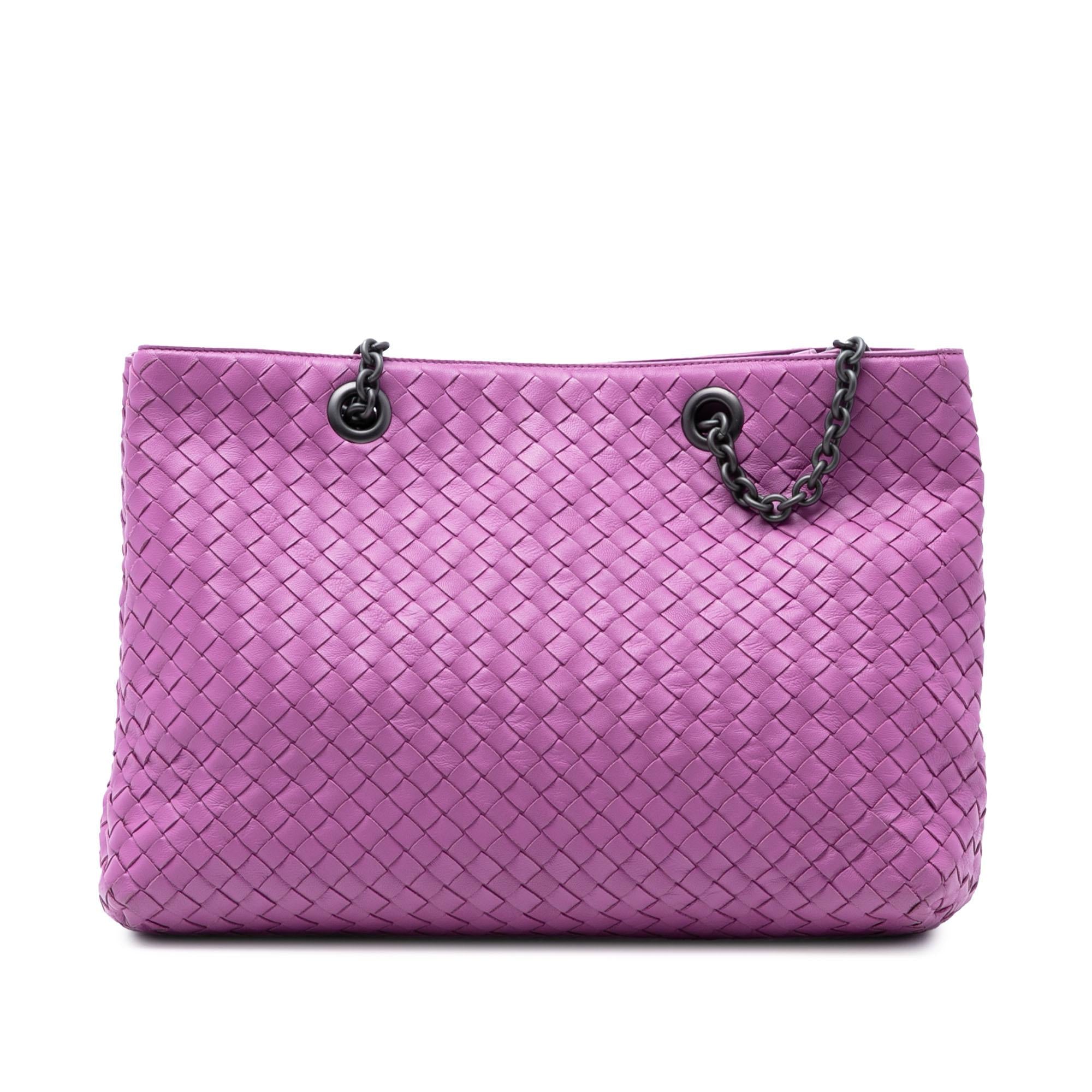 Bottega Veneta Medium Nappa Intrecciato Double Chain Tote