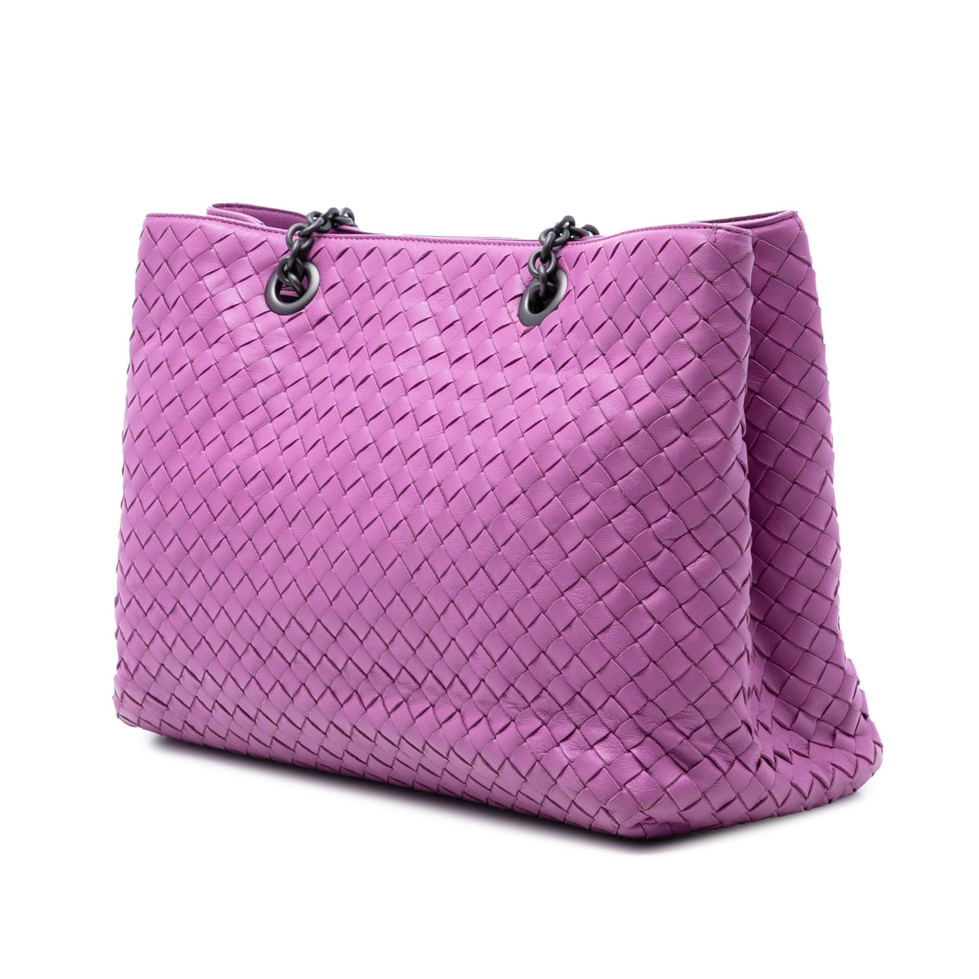Bottega Veneta Medium Nappa Intrecciato Double Chain Tote