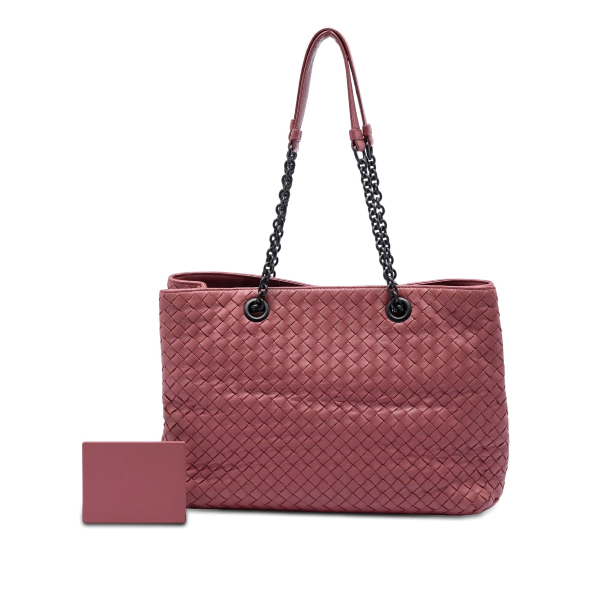 Bottega Veneta Medium Nappa Intrecciato Double Chain Tote