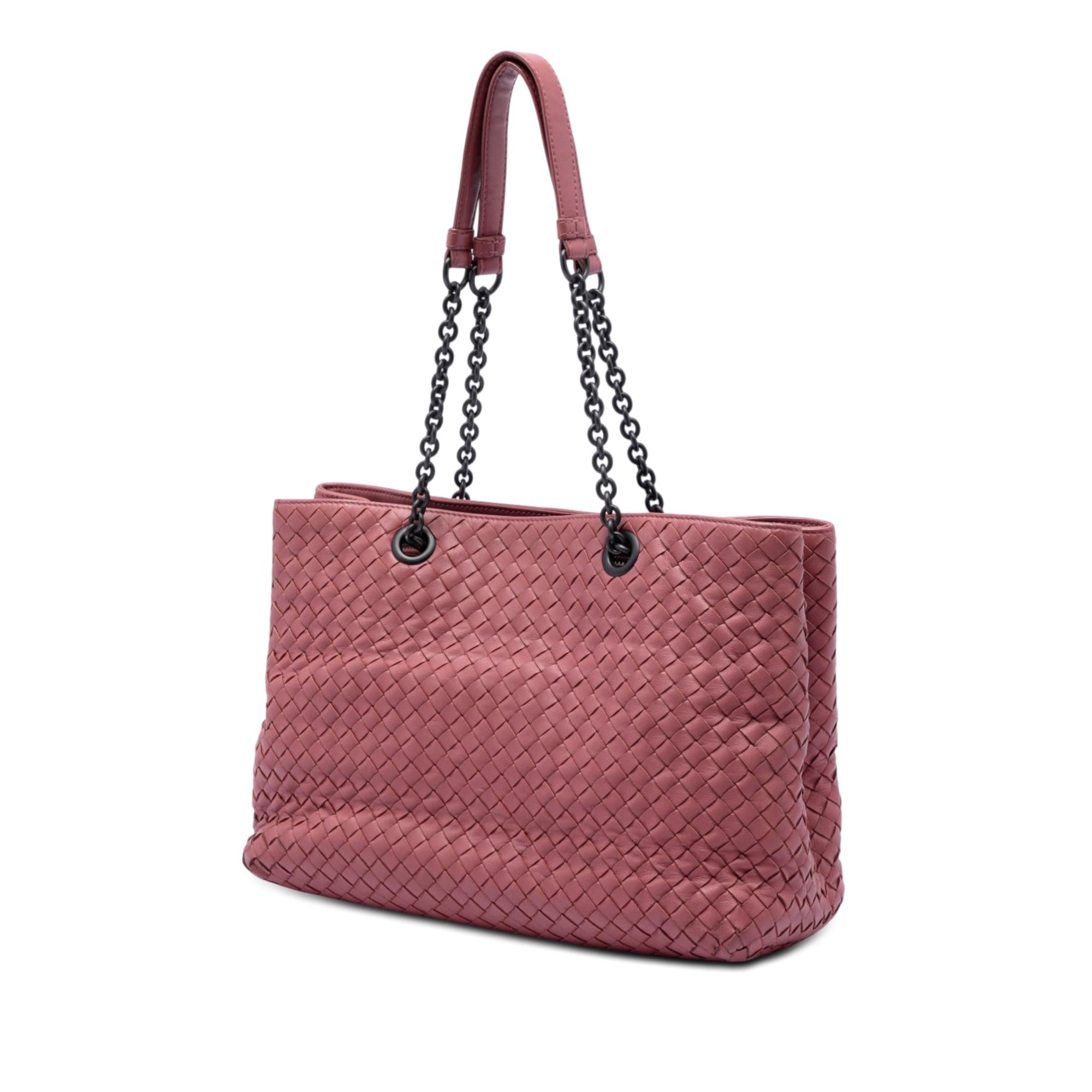 Bottega Veneta Medium Nappa Intrecciato Double Chain Tote