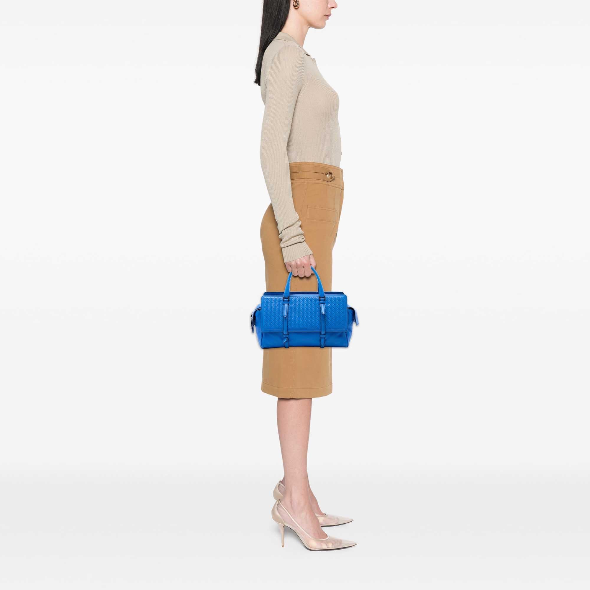 Bottega Veneta Medium Nappa Intrecciato Monaco Satchel