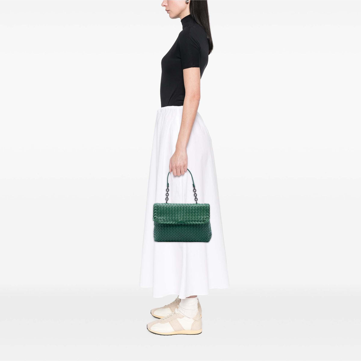 Bottega Veneta Medium Nappa Intrecciato Olimpia Shoulder Bag