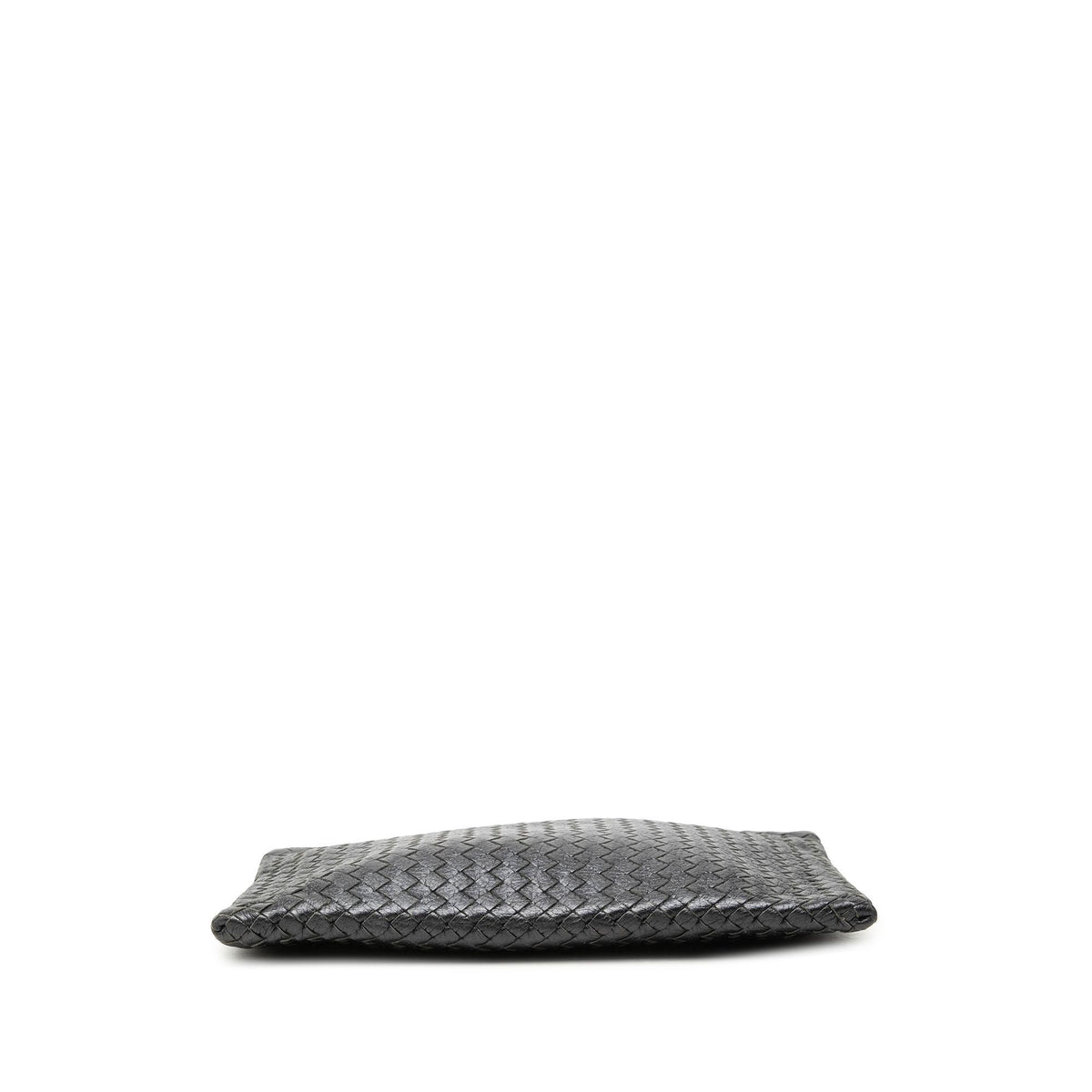 Bottega Veneta Metallic Leather Intrecciato Clutch