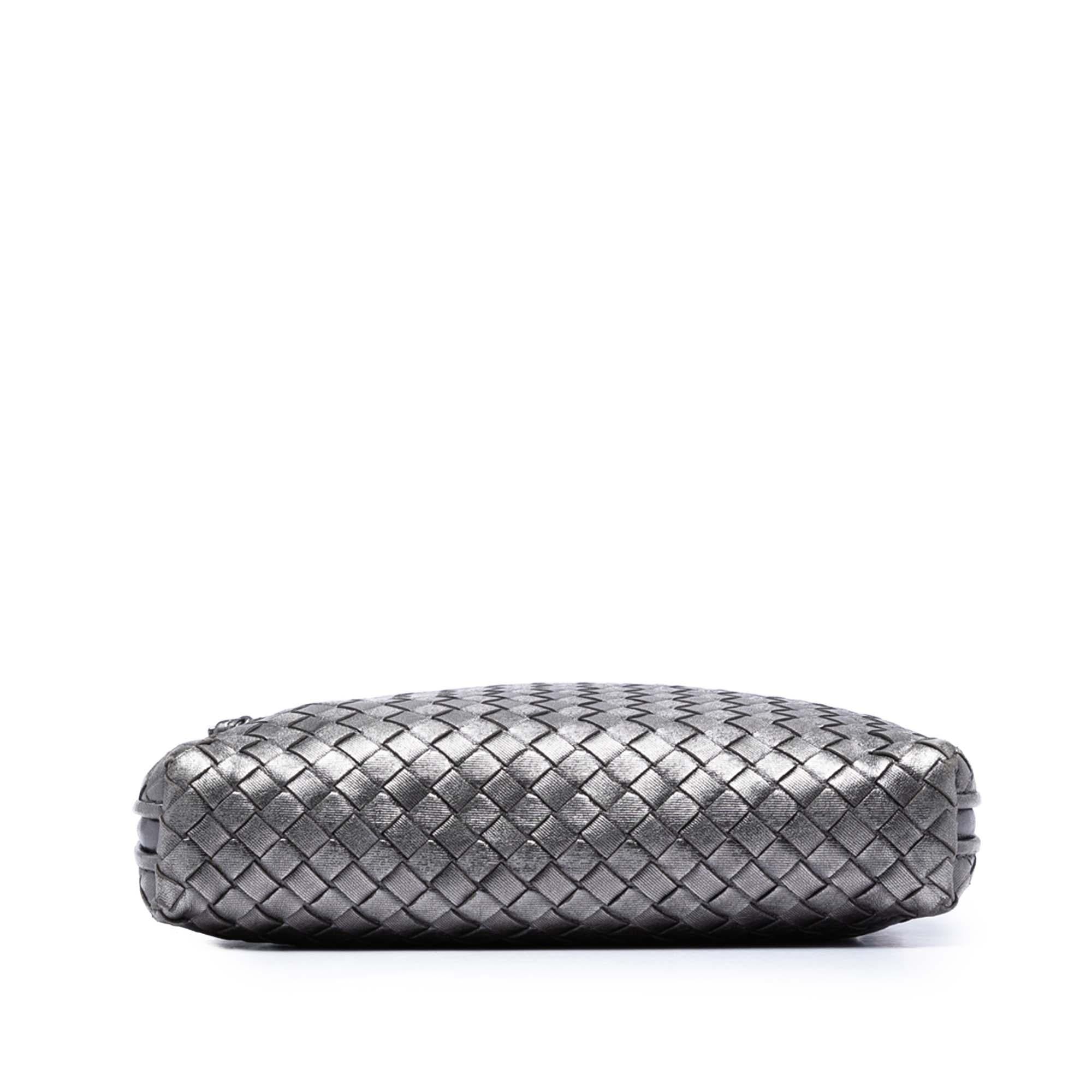 Bottega Veneta Metallic Nappa Intrecciato Nodini Crossbody