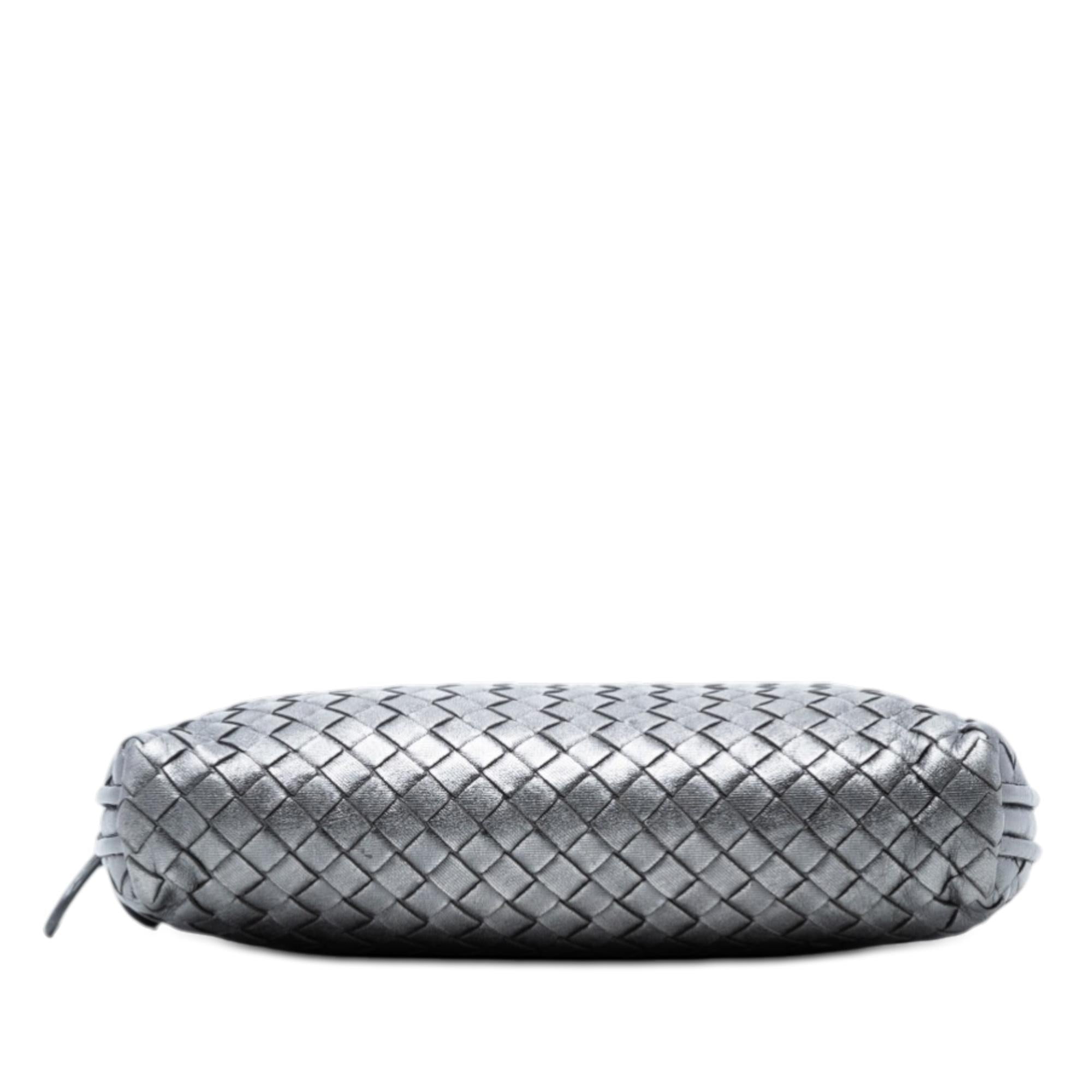Bottega Veneta Metallic Nappa Intrecciato Nodini Crossbody