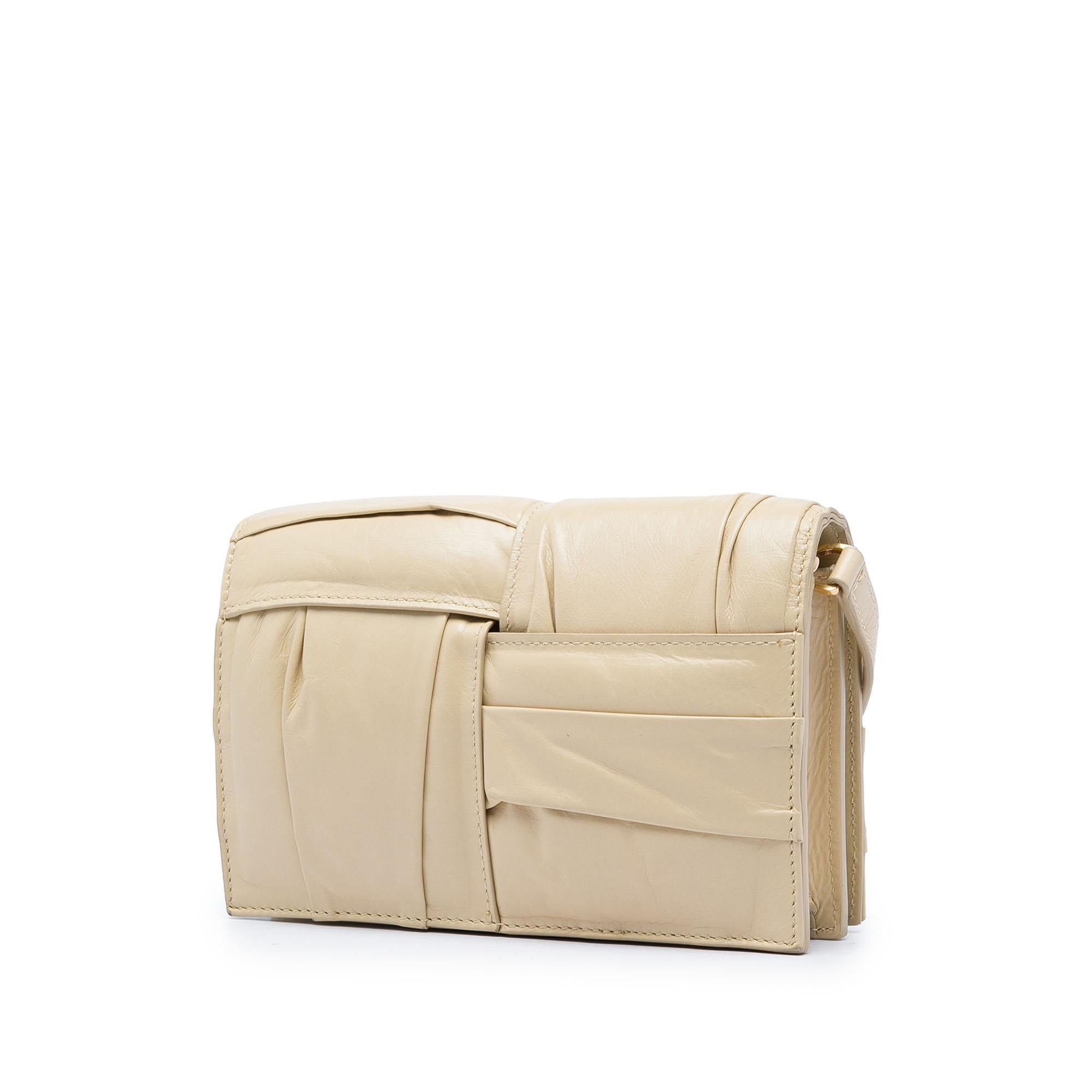 Bottega Veneta Mini Calfskin Intrecciato Pleated Cassette Crossbody