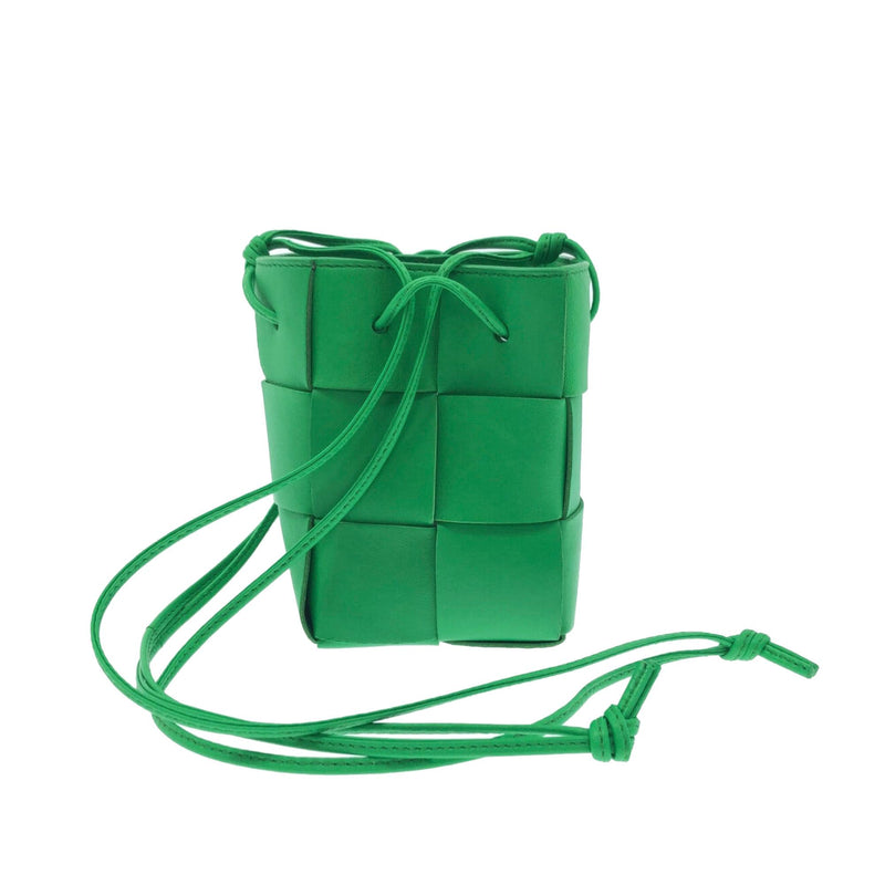 Green Bottega Veneta Mini Intrecciato Cassette Crossbody Bag