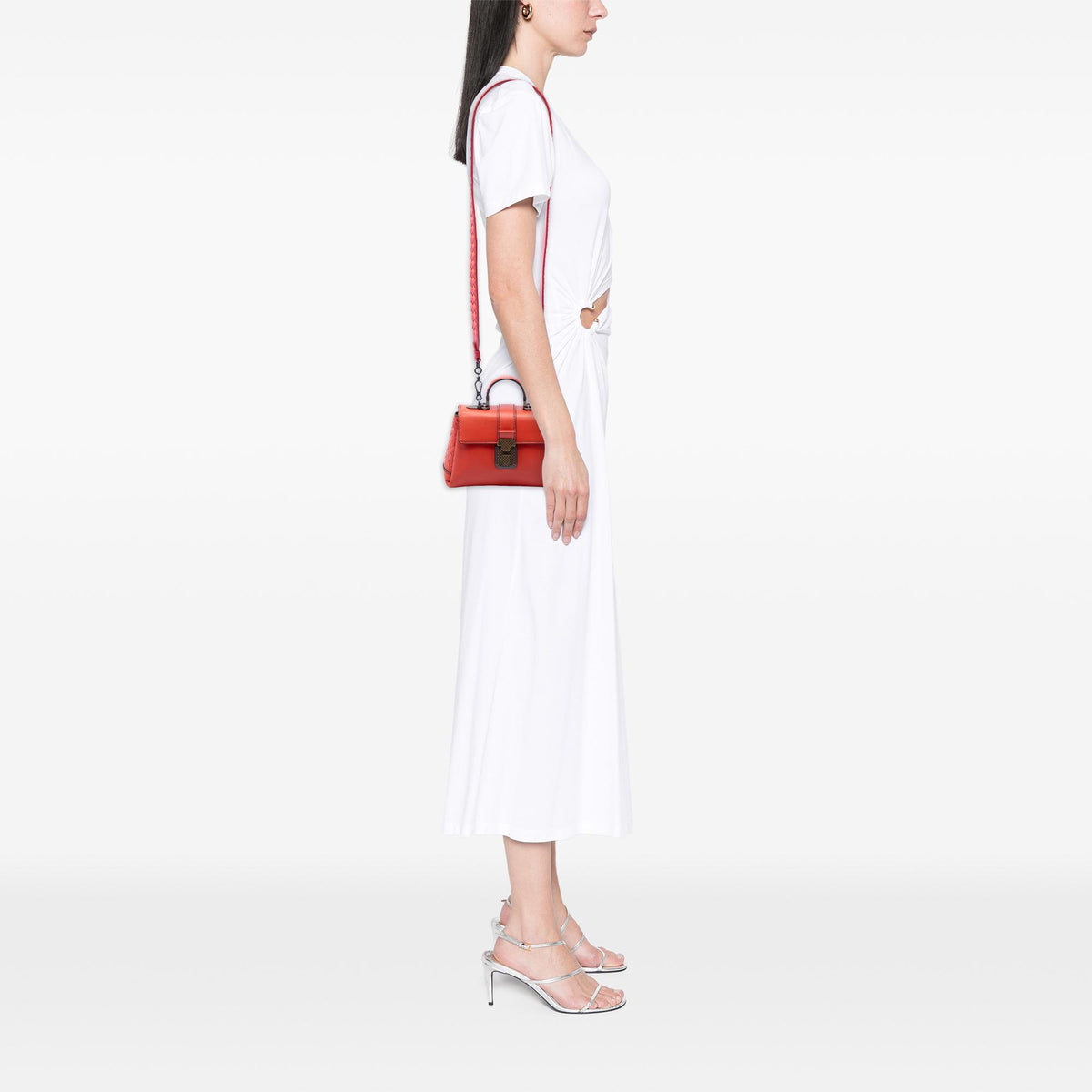 Bottega Veneta Mini Intrecciato Trimmed Nappa Piazza Top Handle Satchel