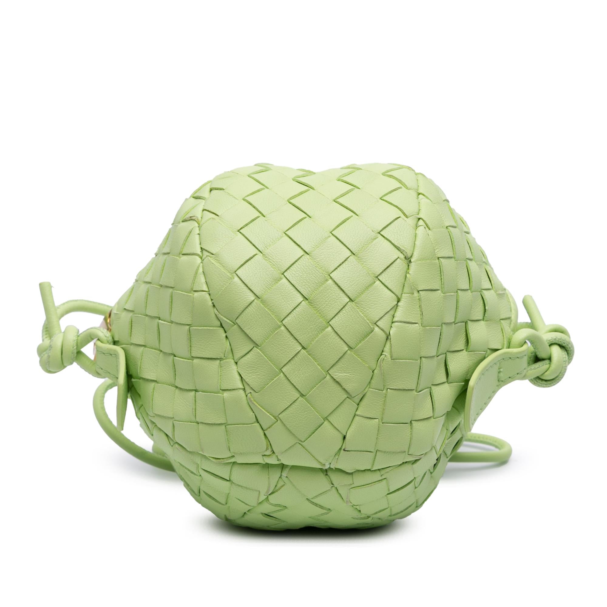 Bottega Veneta Mini Lambskin Intrecciato Mava Crossbody
