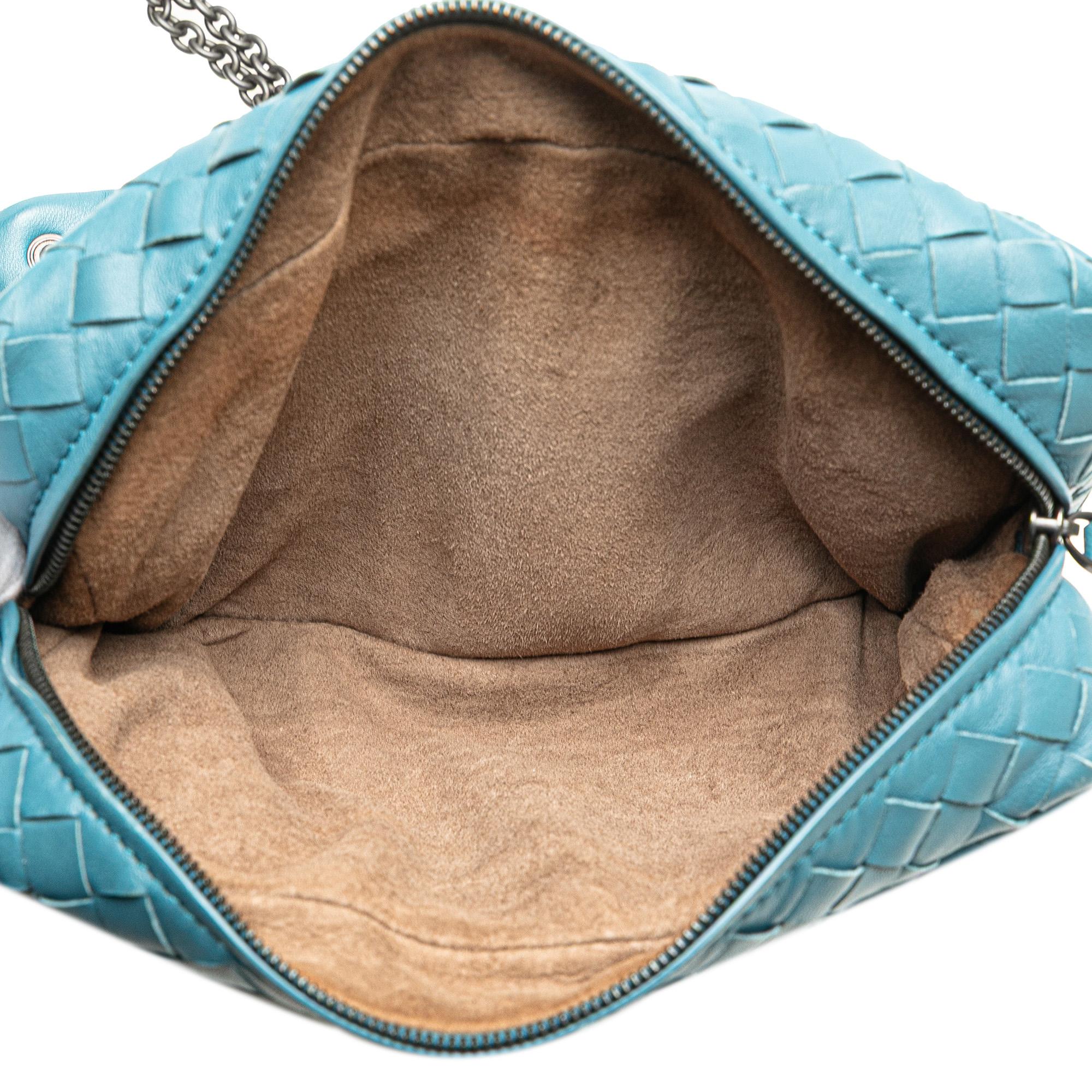Bottega Veneta Mini Nappa Intrecciato Expandable Chain Crossbody