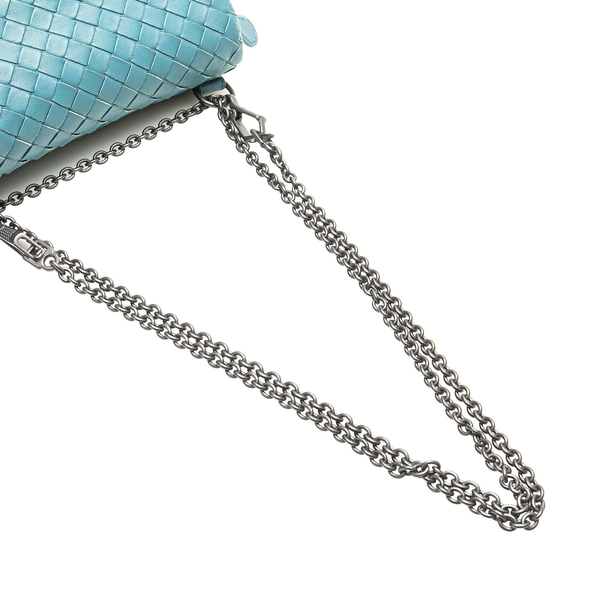 Bottega Veneta Mini Nappa Intrecciato Expandable Chain Crossbody