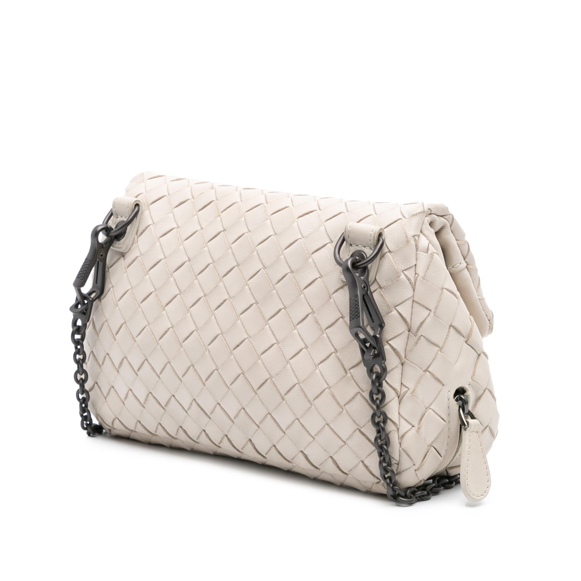 Bottega Veneta Mini Nappa Intrecciato Expandable Chain Flap Crossbody