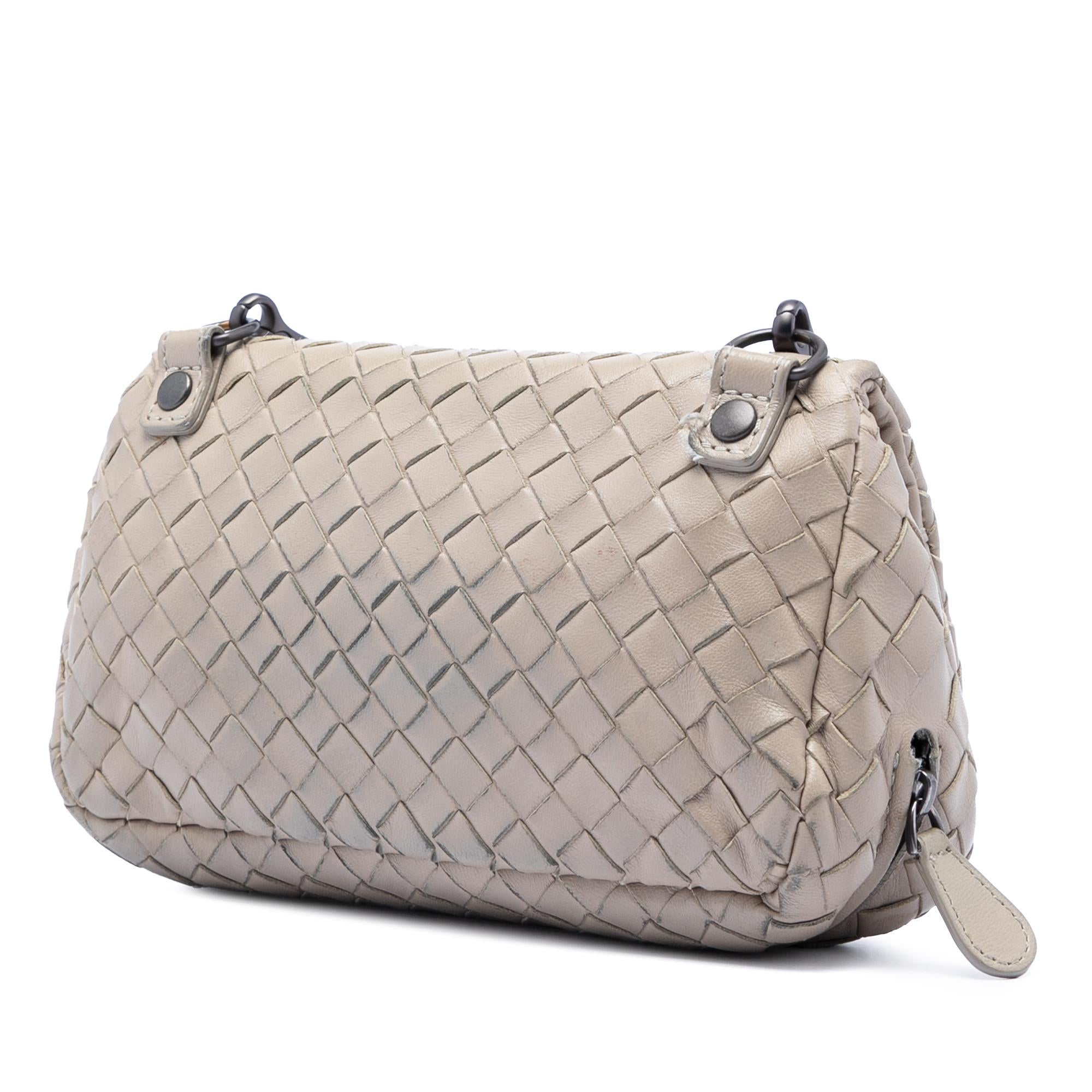 Bottega Veneta Mini Nappa Intrecciato Expandable Chain Flap Crossbody