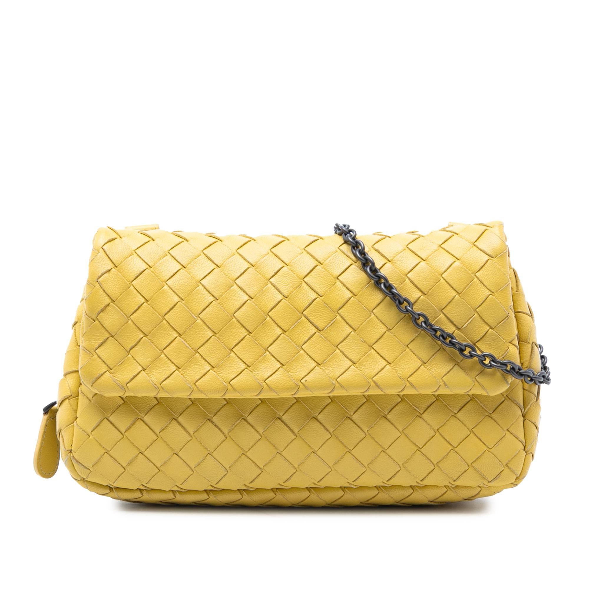 Bottega Veneta Mini Nappa Intrecciato Expandable Chain Flap Crossbody