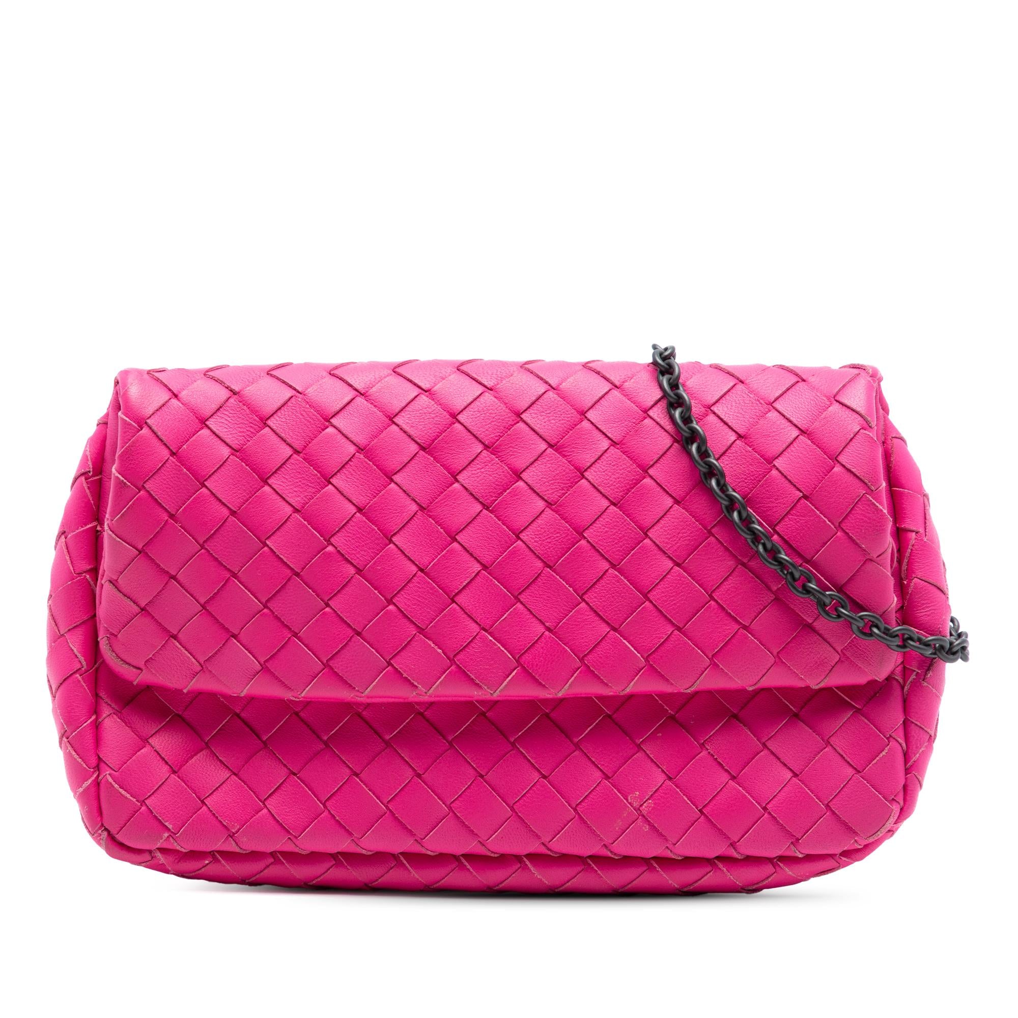 Bottega Veneta Mini Nappa Intrecciato Expandable Chain Flap Crossbody