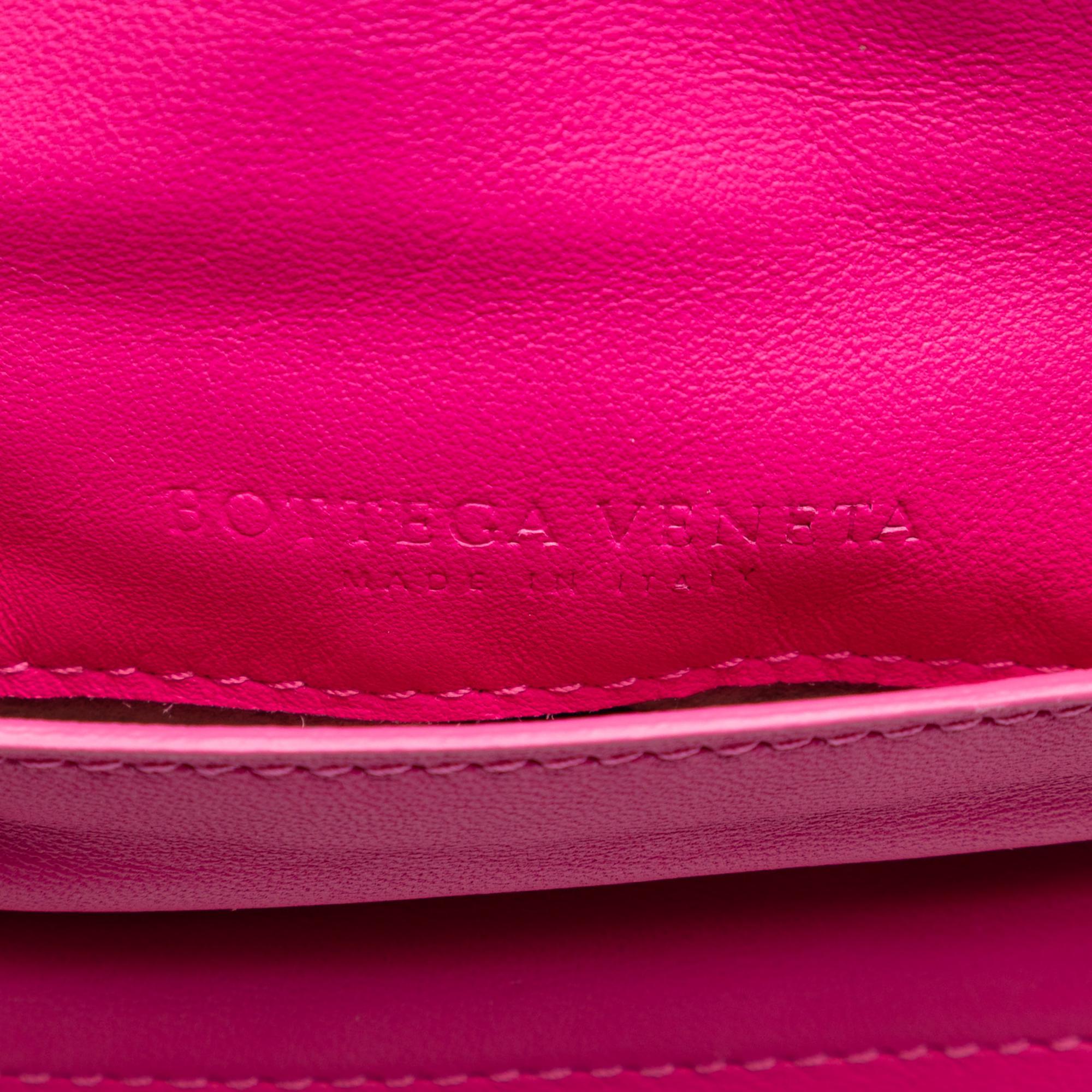 Bottega Veneta Mini Nappa Intrecciato Expandable Chain Flap Crossbody