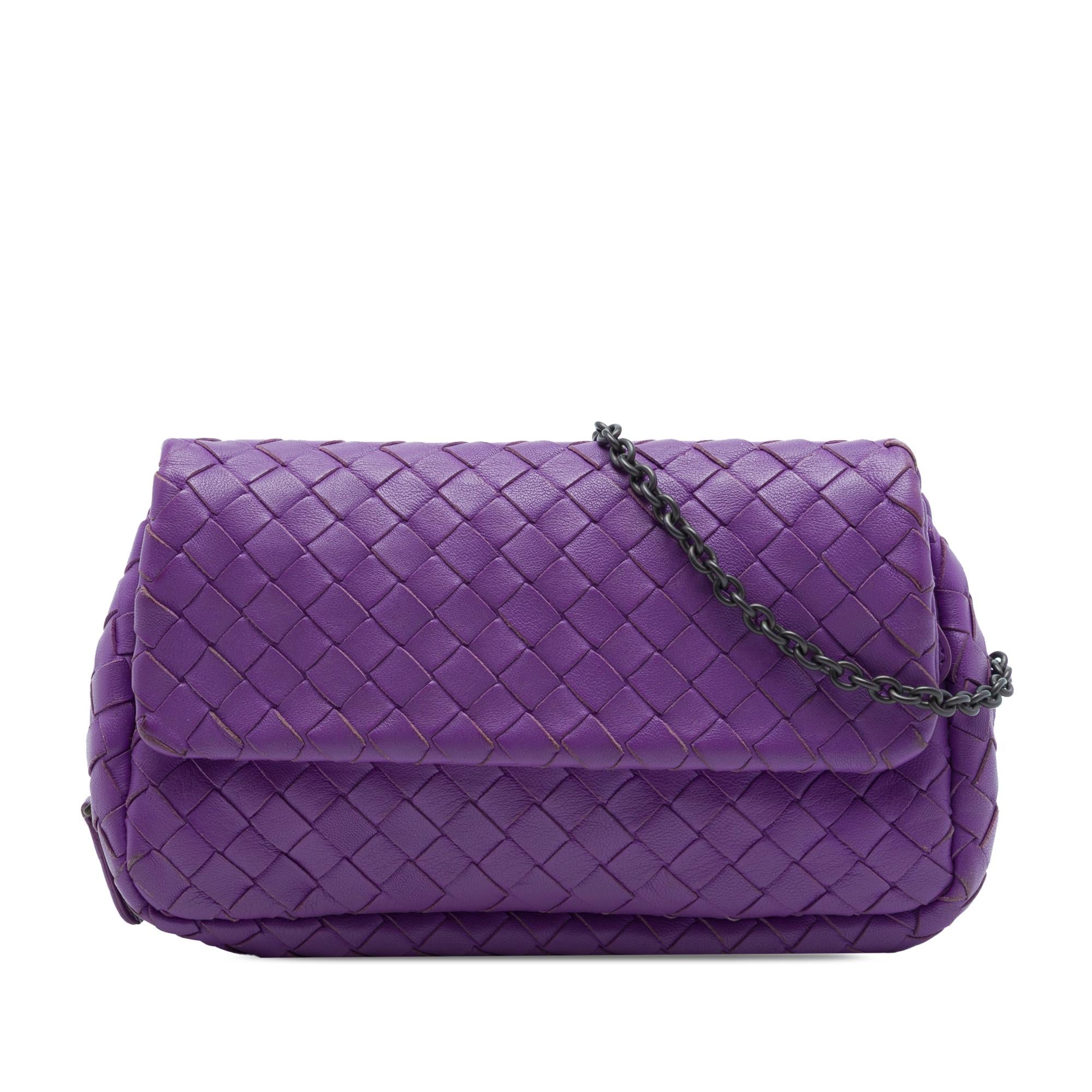 Bottega Veneta Mini Nappa Intrecciato Expandable Chain Flap Crossbody