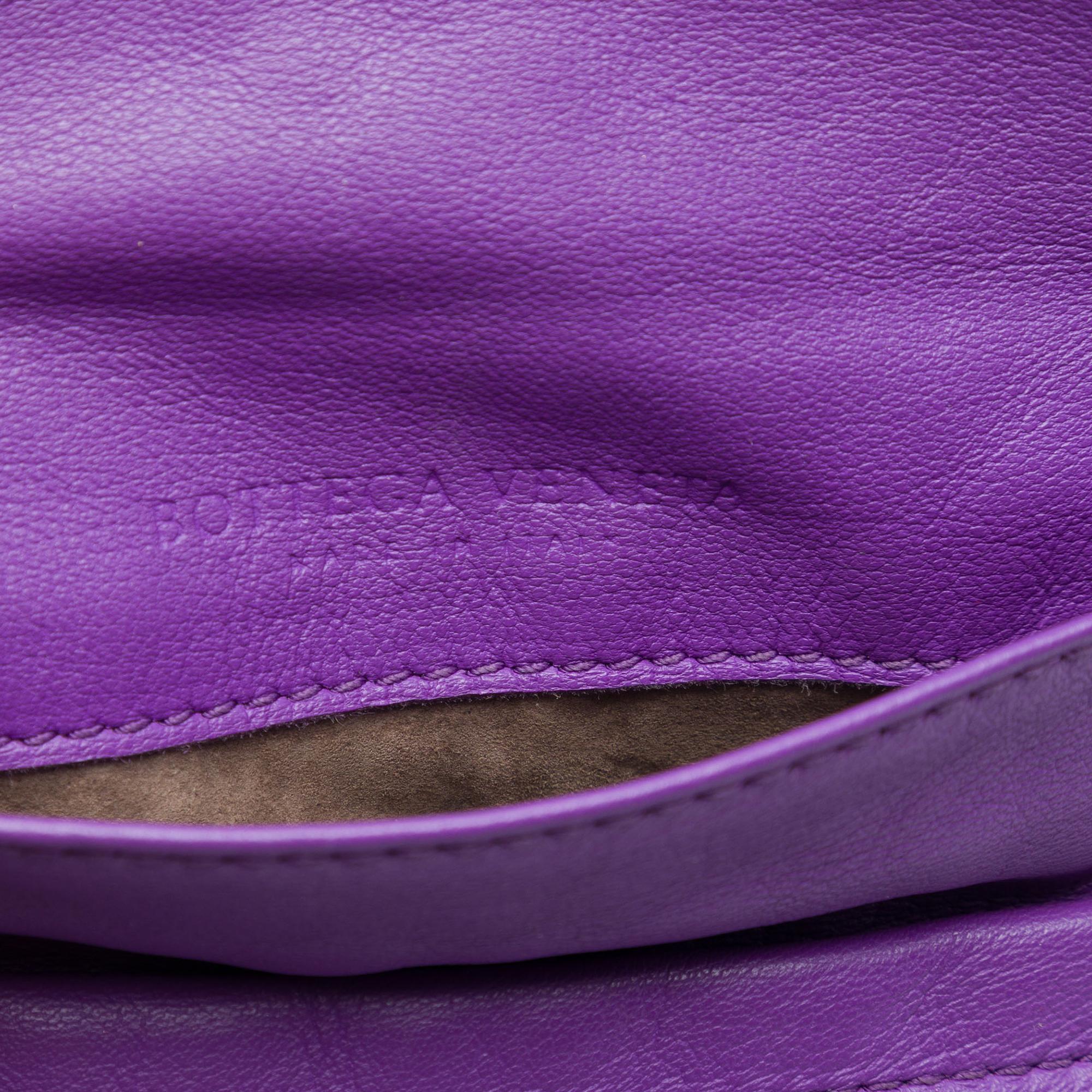 Bottega Veneta Mini Nappa Intrecciato Expandable Chain Flap Crossbody