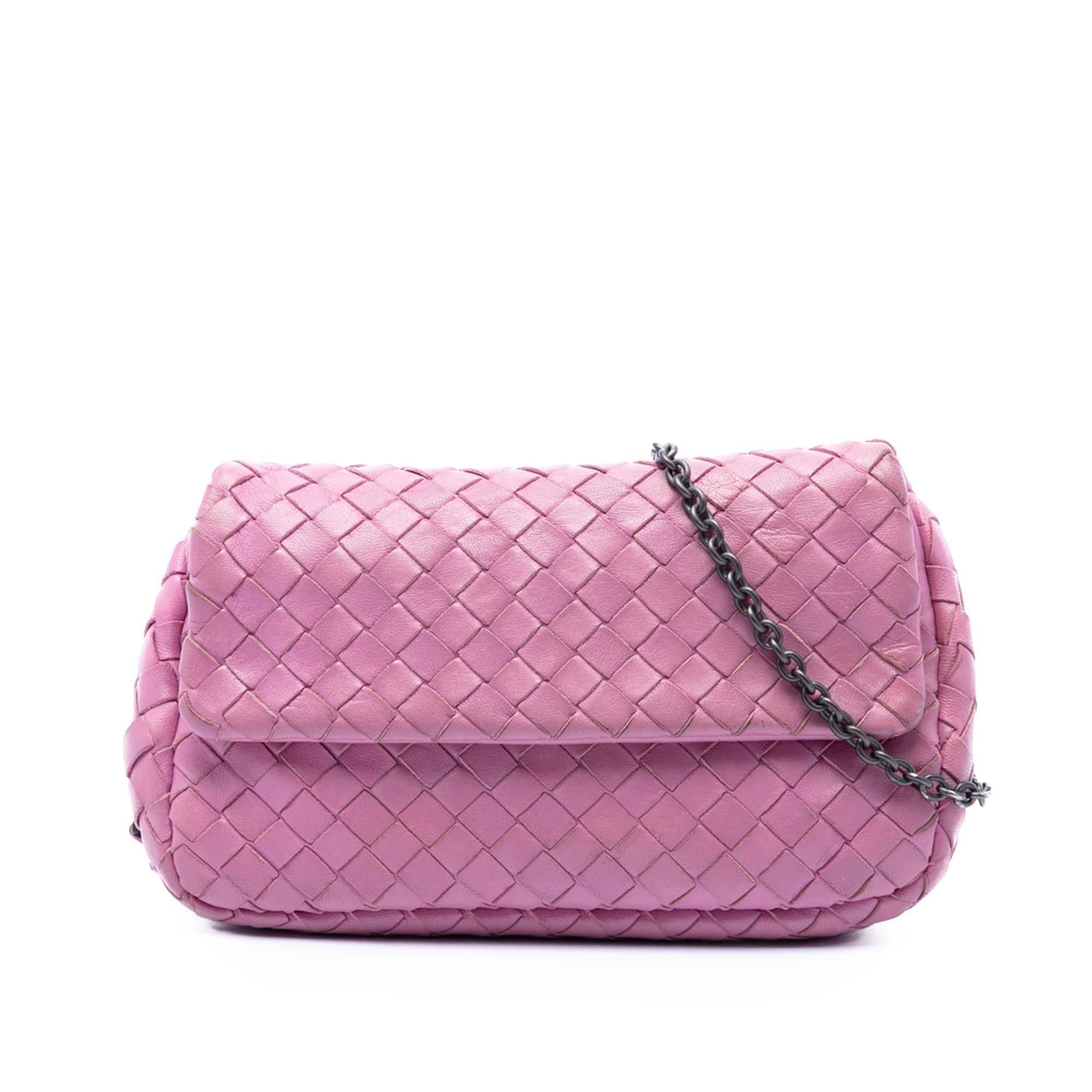 Bottega Veneta Mini Nappa Intrecciato Expandable Chain Flap Crossbody