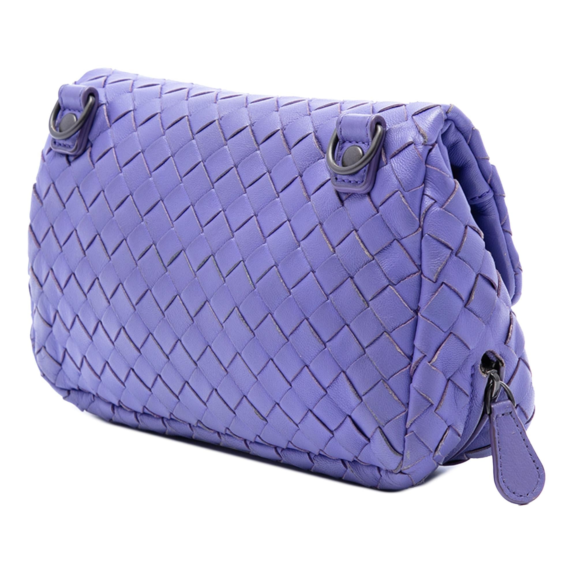 Bottega Veneta Mini Nappa Intrecciato Expandable Chain Flap Crossbody