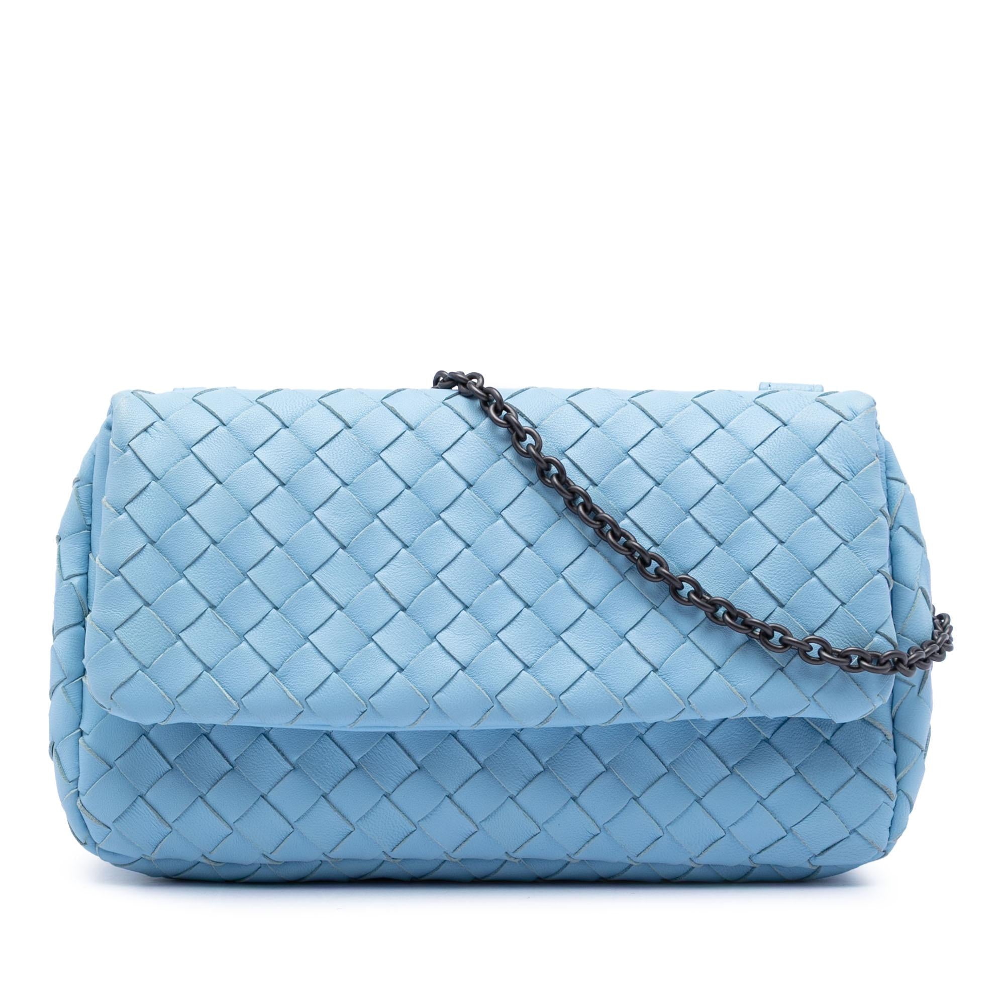 Bottega Veneta Mini Nappa Intrecciato Expandable Chain Flap Crossbody