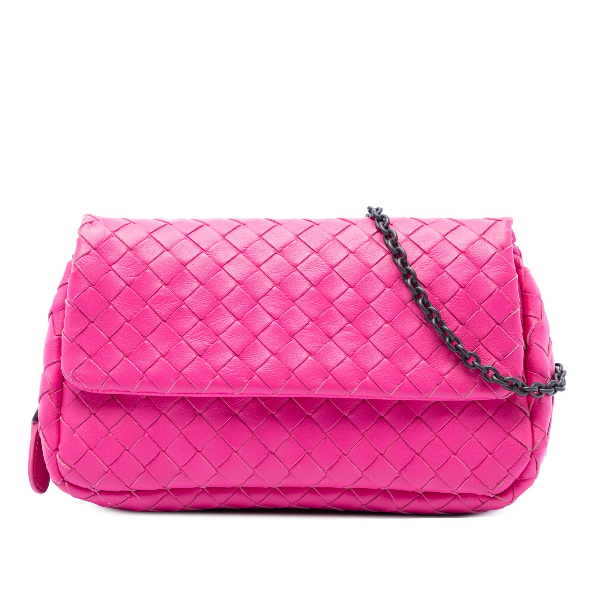 Bottega Veneta Mini Nappa Intrecciato Expandable Chain Flap Crossbody