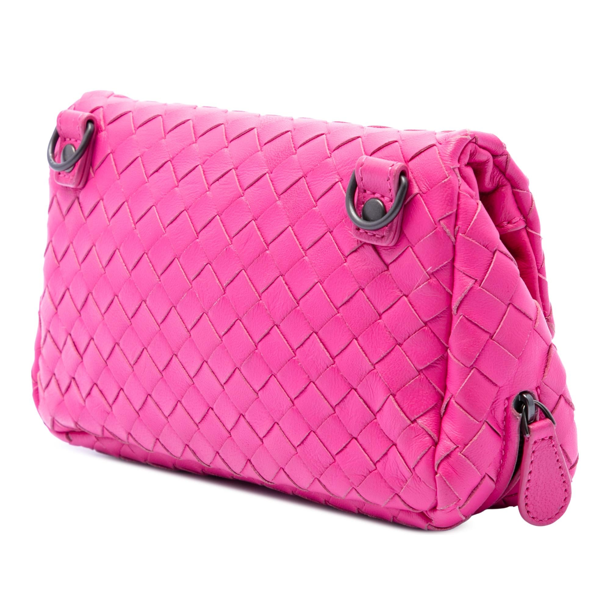 Bottega Veneta Mini Nappa Intrecciato Expandable Chain Flap Crossbody