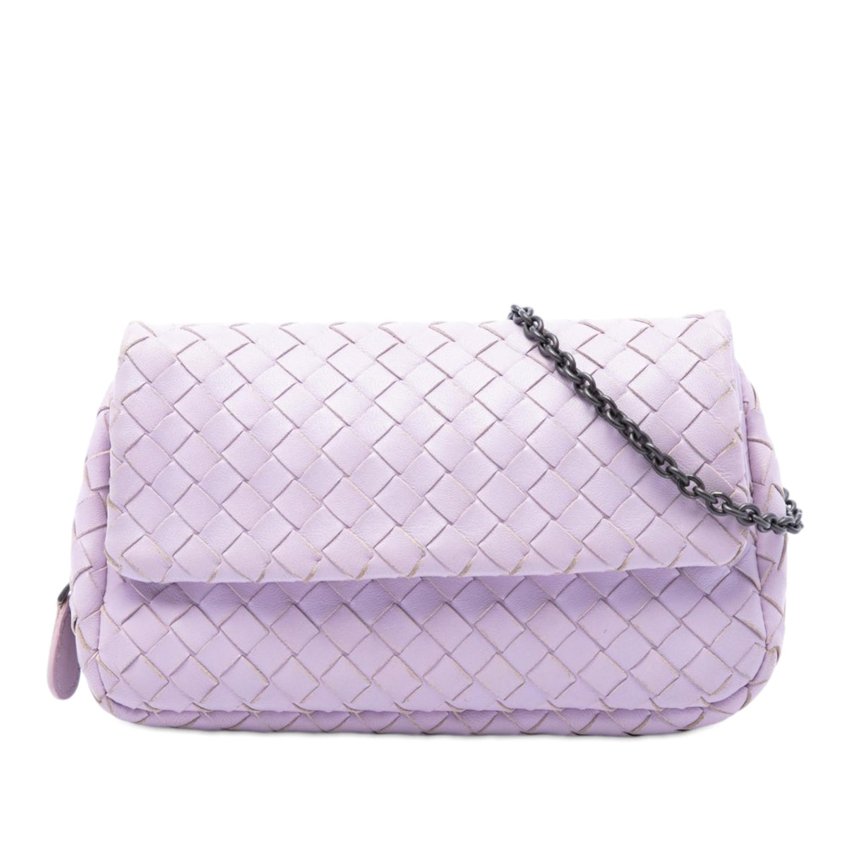 Bottega Veneta Mini Nappa Intrecciato Expandable Chain Flap Crossbody