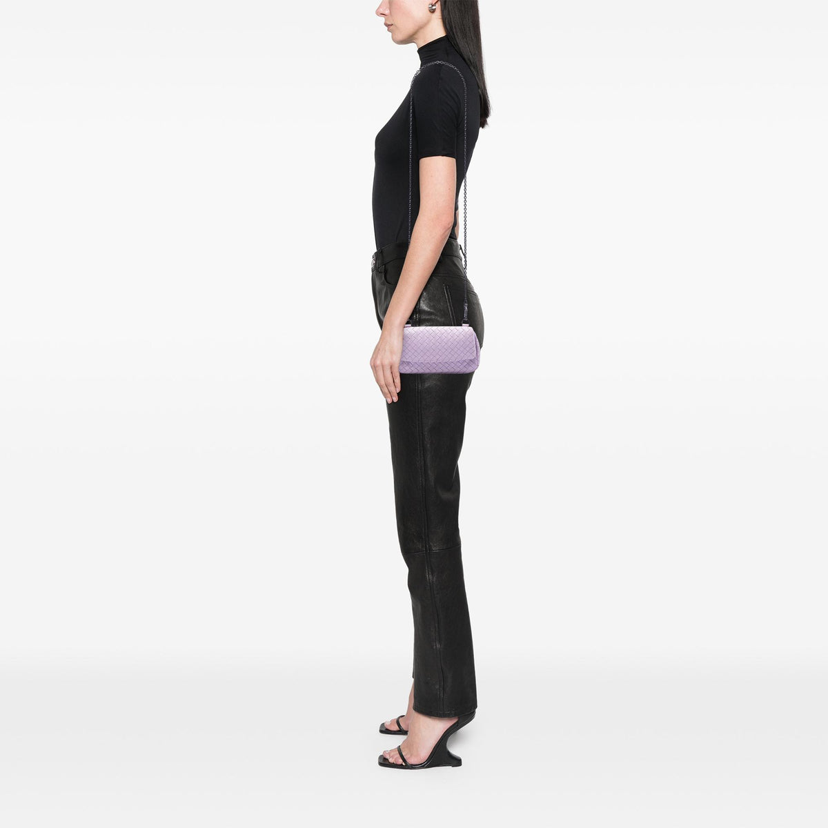 Bottega Veneta Mini Nappa Intrecciato Expandable Chain Flap Crossbody