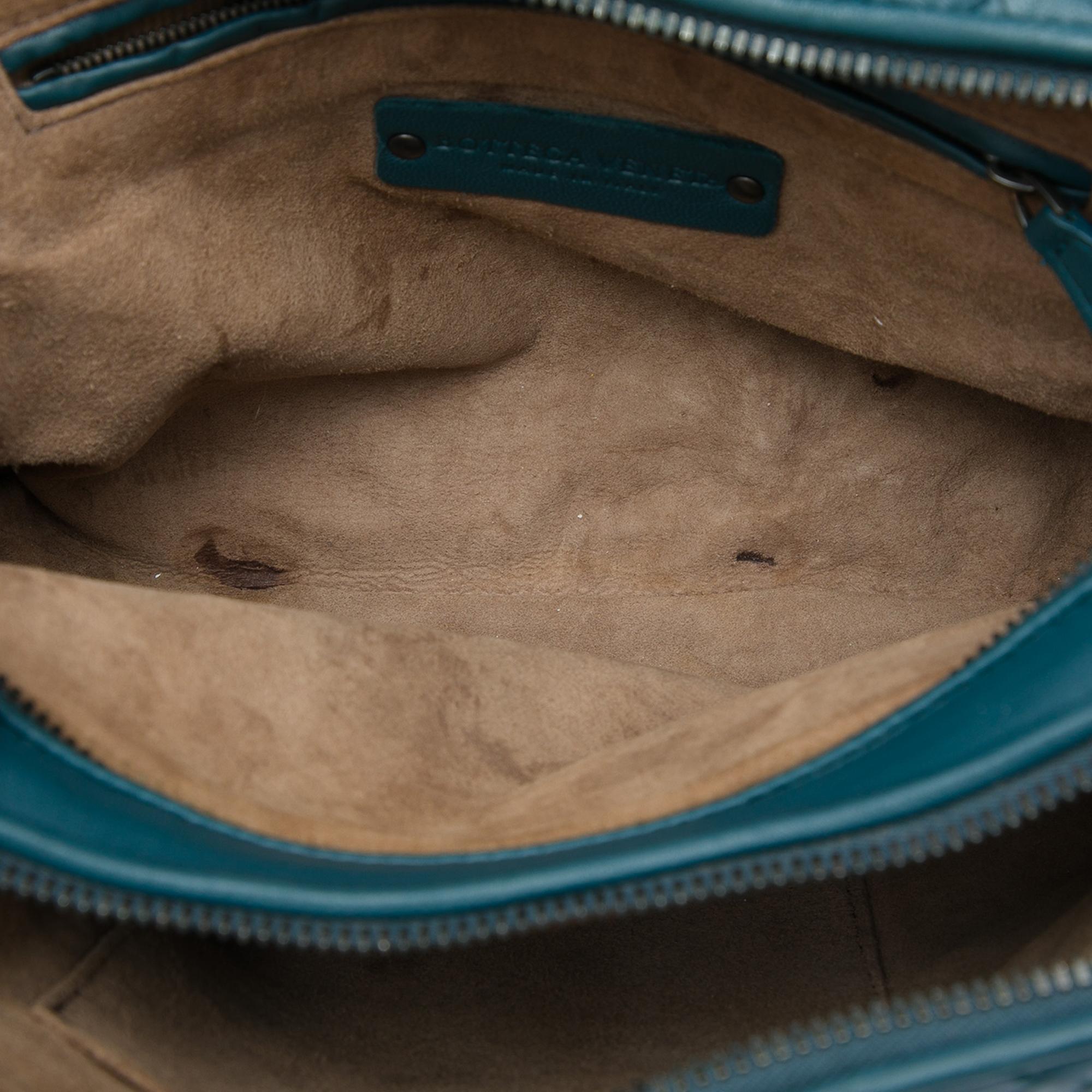 Bottega Veneta Mini Nappa Intrecciato Nodini Double Zip Crossbody