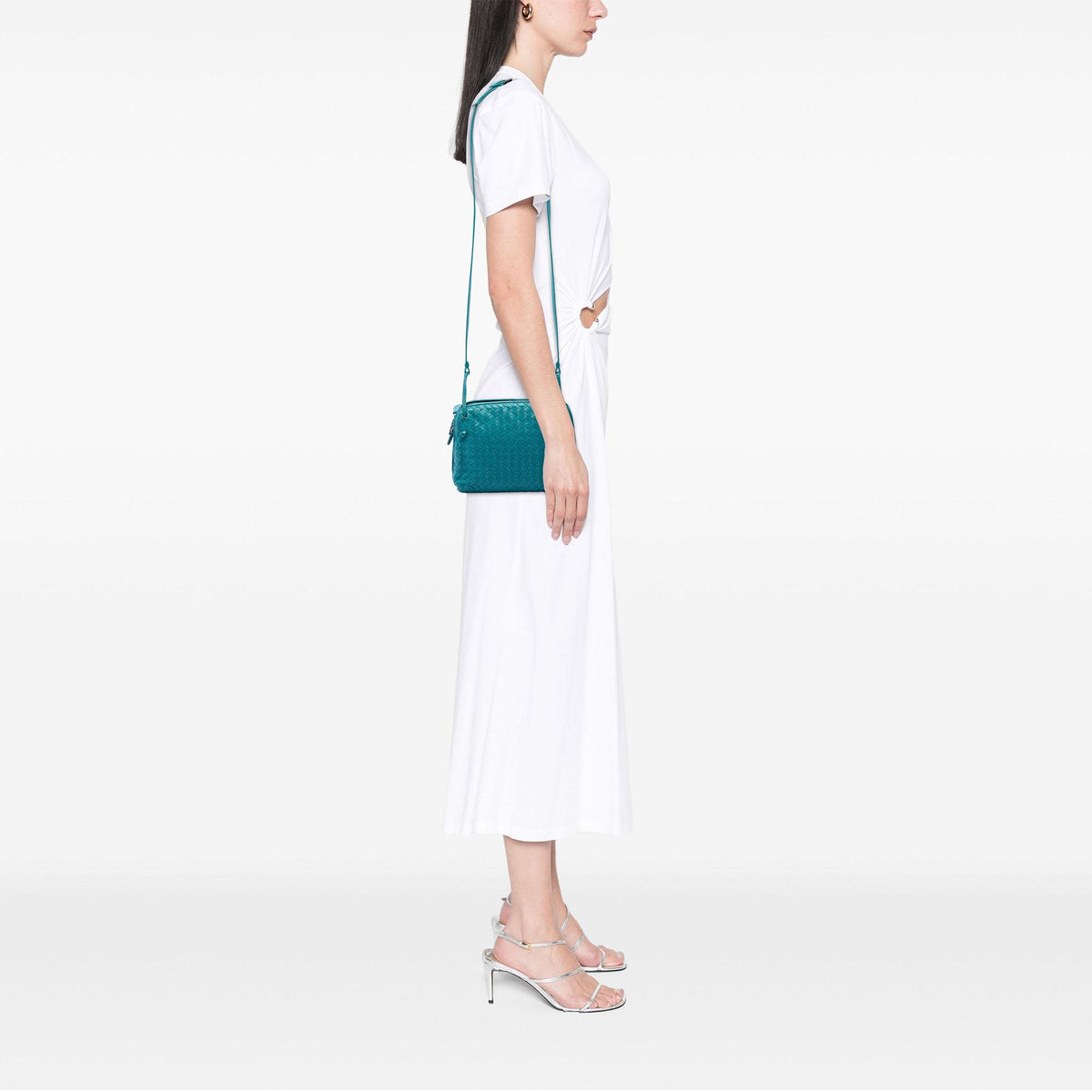 Bottega Veneta Mini Nappa Intrecciato Nodini Double Zip Crossbody