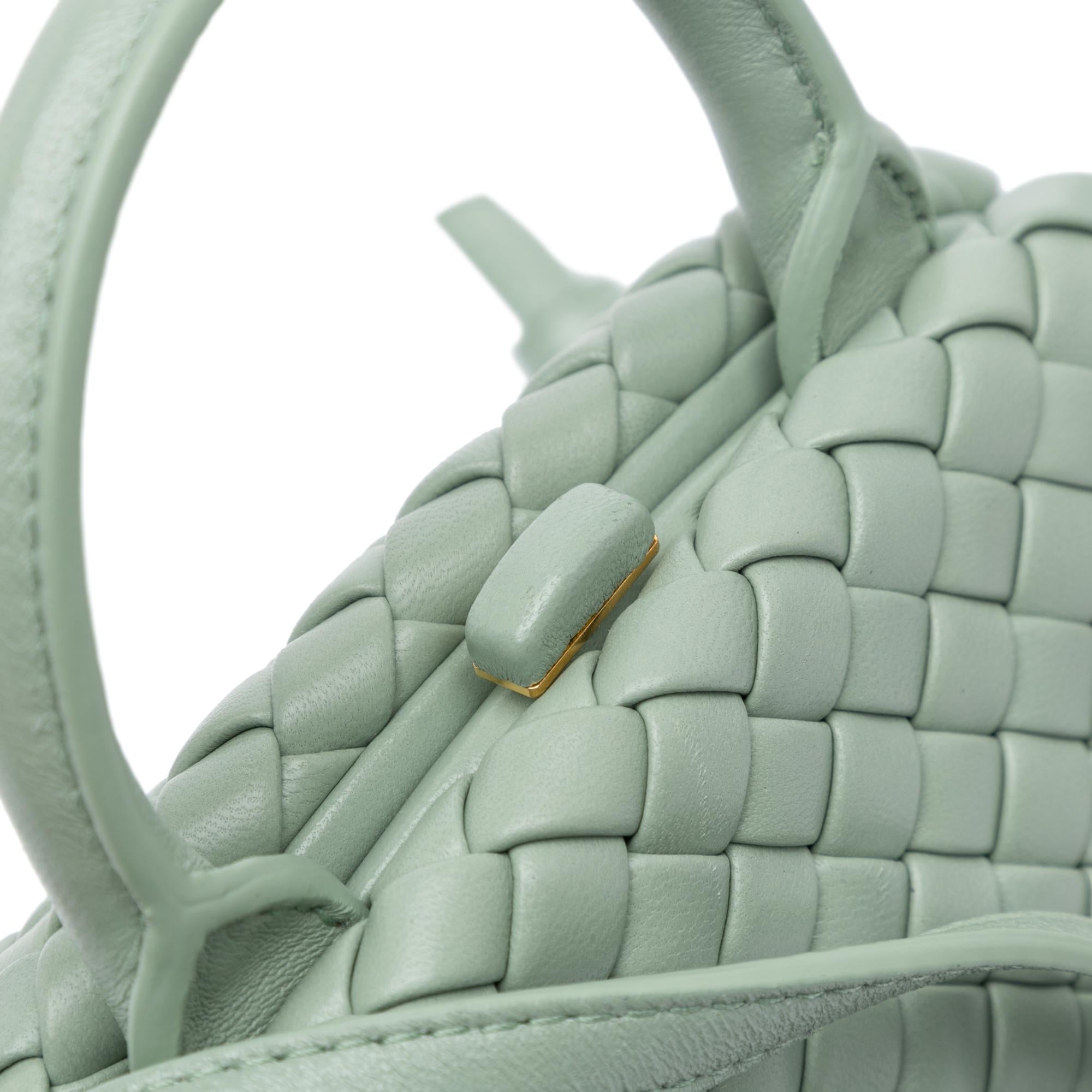 Bottega Veneta Mini Nappa Intrecciato Padded The Handle Satchel (SHG-PCibeE)