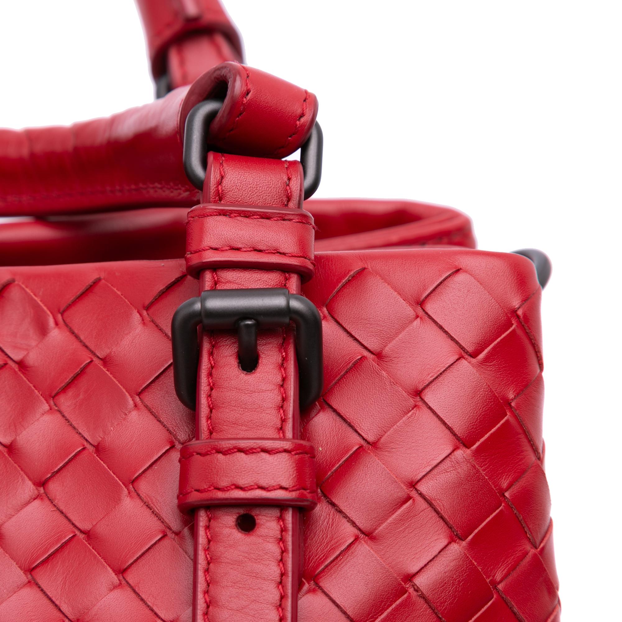 Bottega Veneta Mini Nappa Intrecciato Roma Satchel