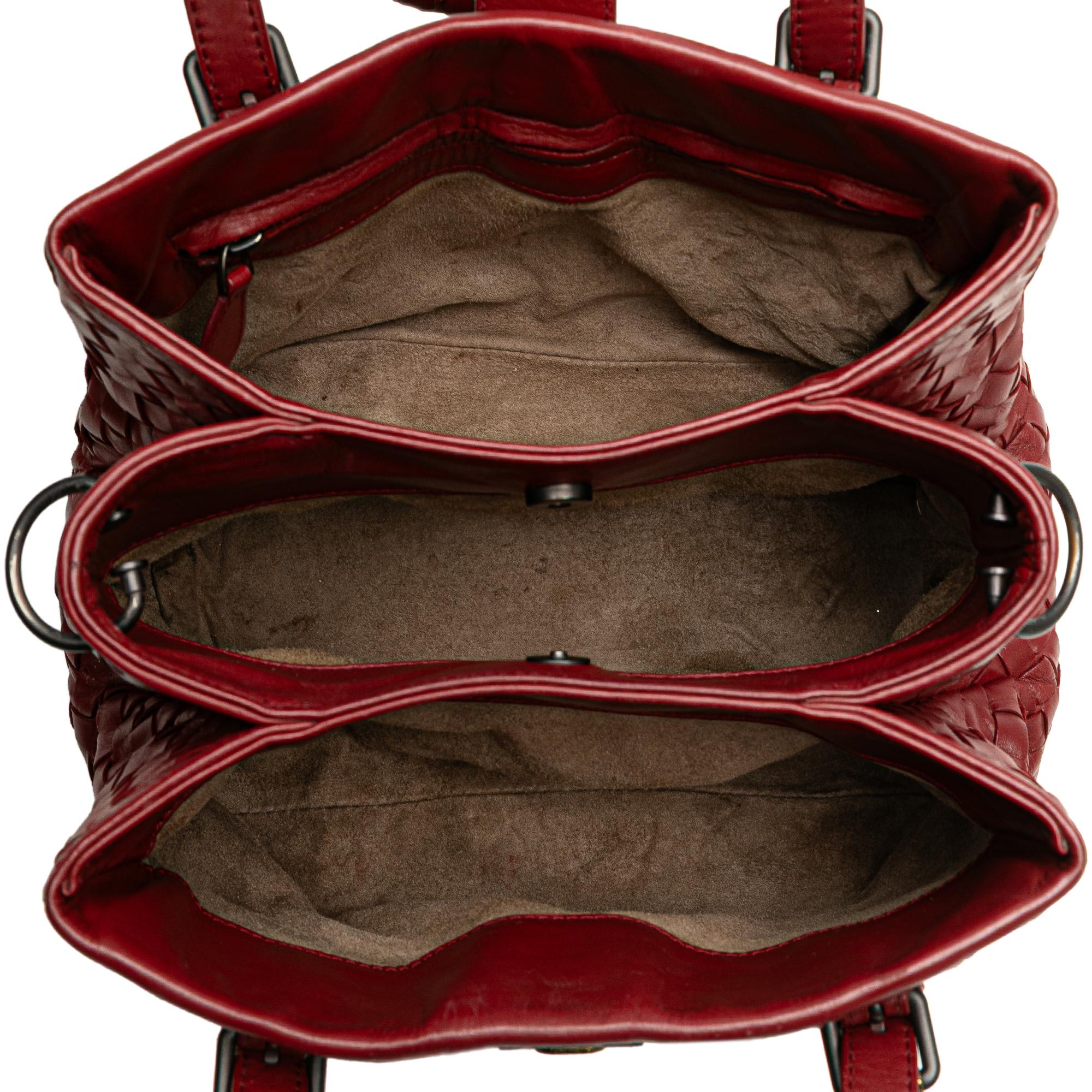 Bottega Veneta Mini Nappa Intrecciato Roma Satchel