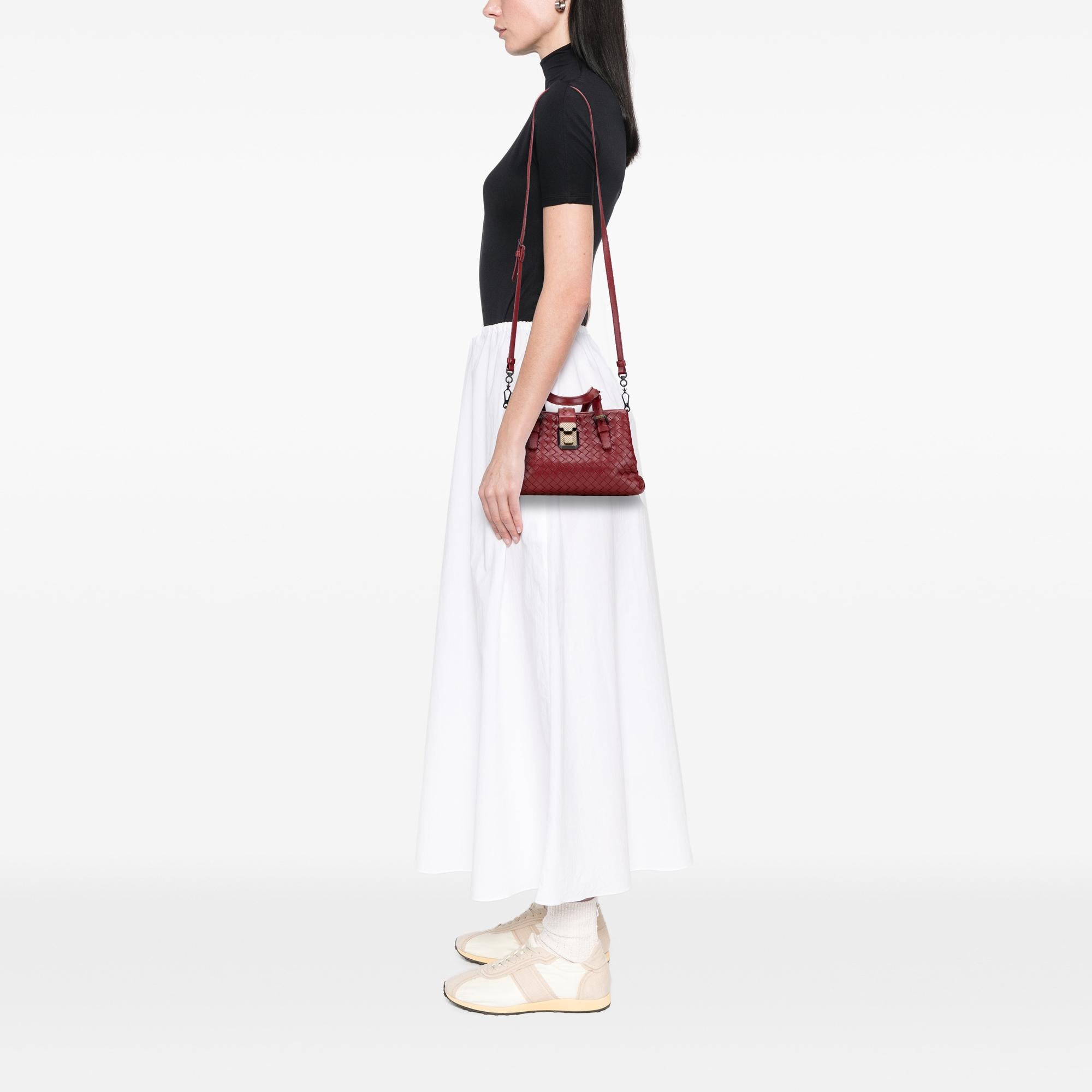 Bottega Veneta Mini Nappa Intrecciato Roma Satchel