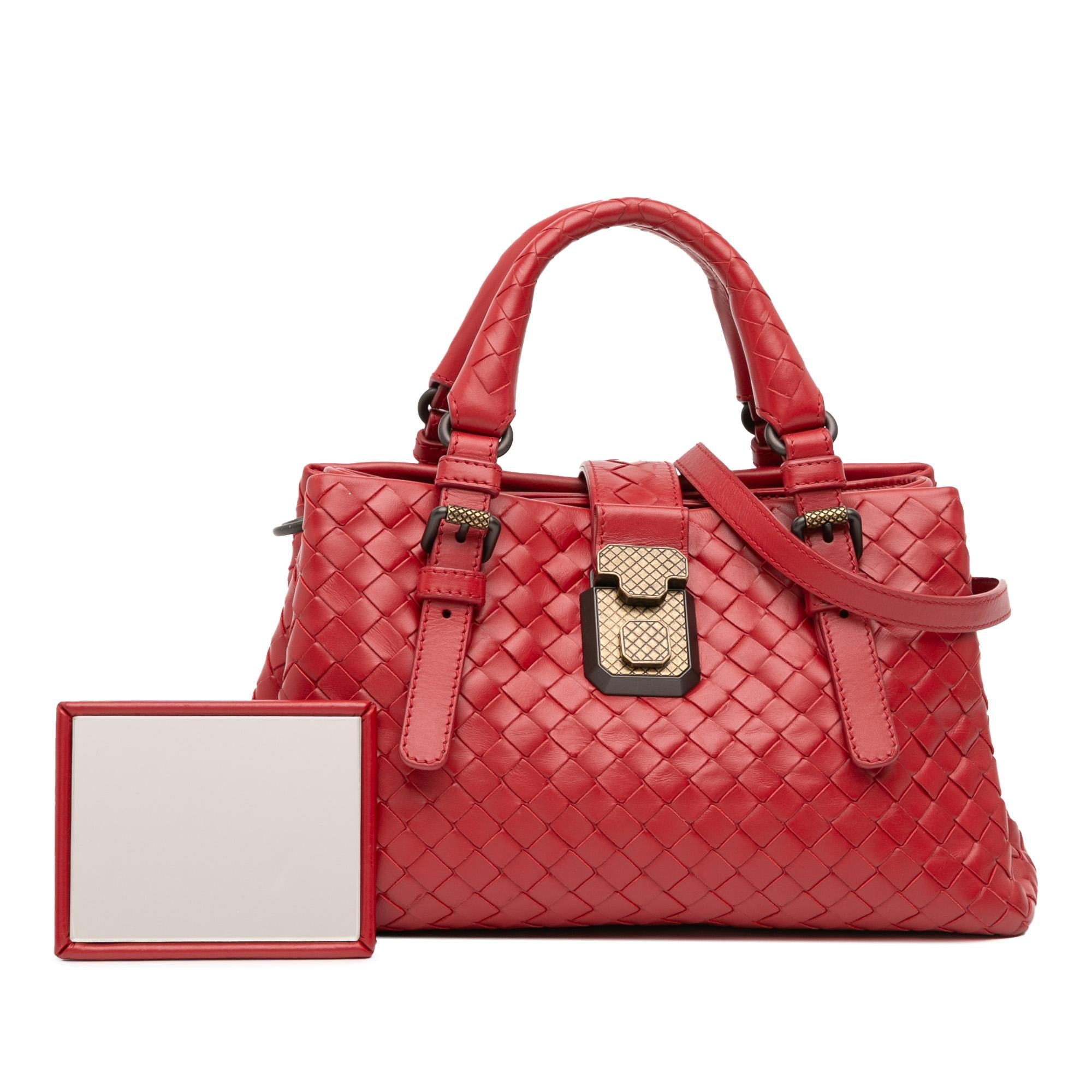 Bottega Veneta Mini Nappa Intrecciato Roma Satchel